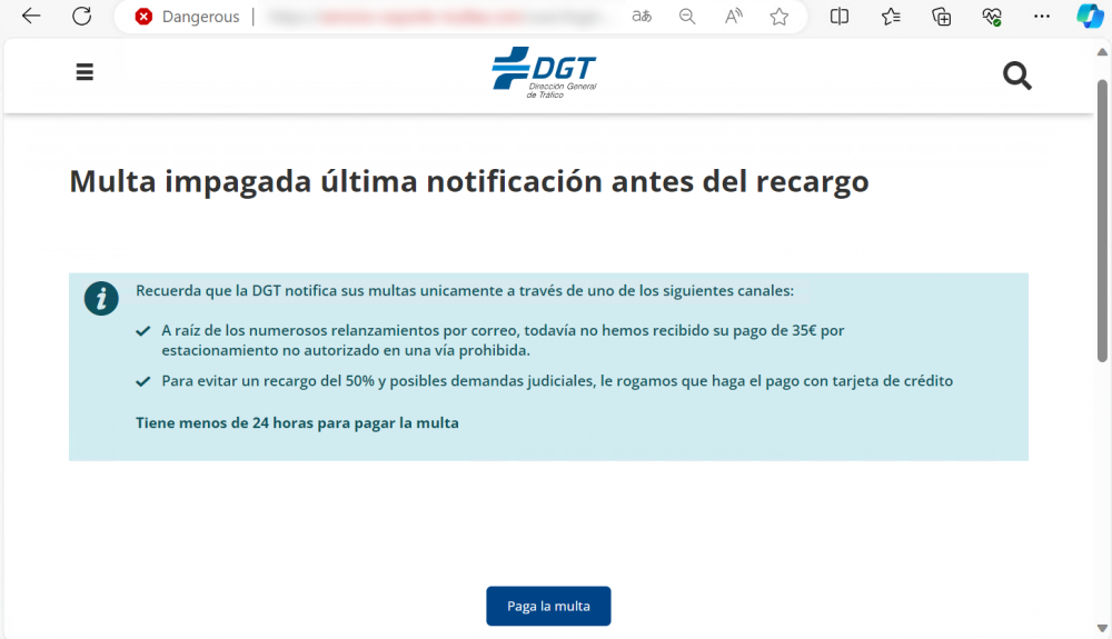 El falso mensaje de la DGT del que alerta ya hoy la OCU a todos los conductores El falso mensaje de la DGT del que alerta ya hoy la OCU a todos los conductores