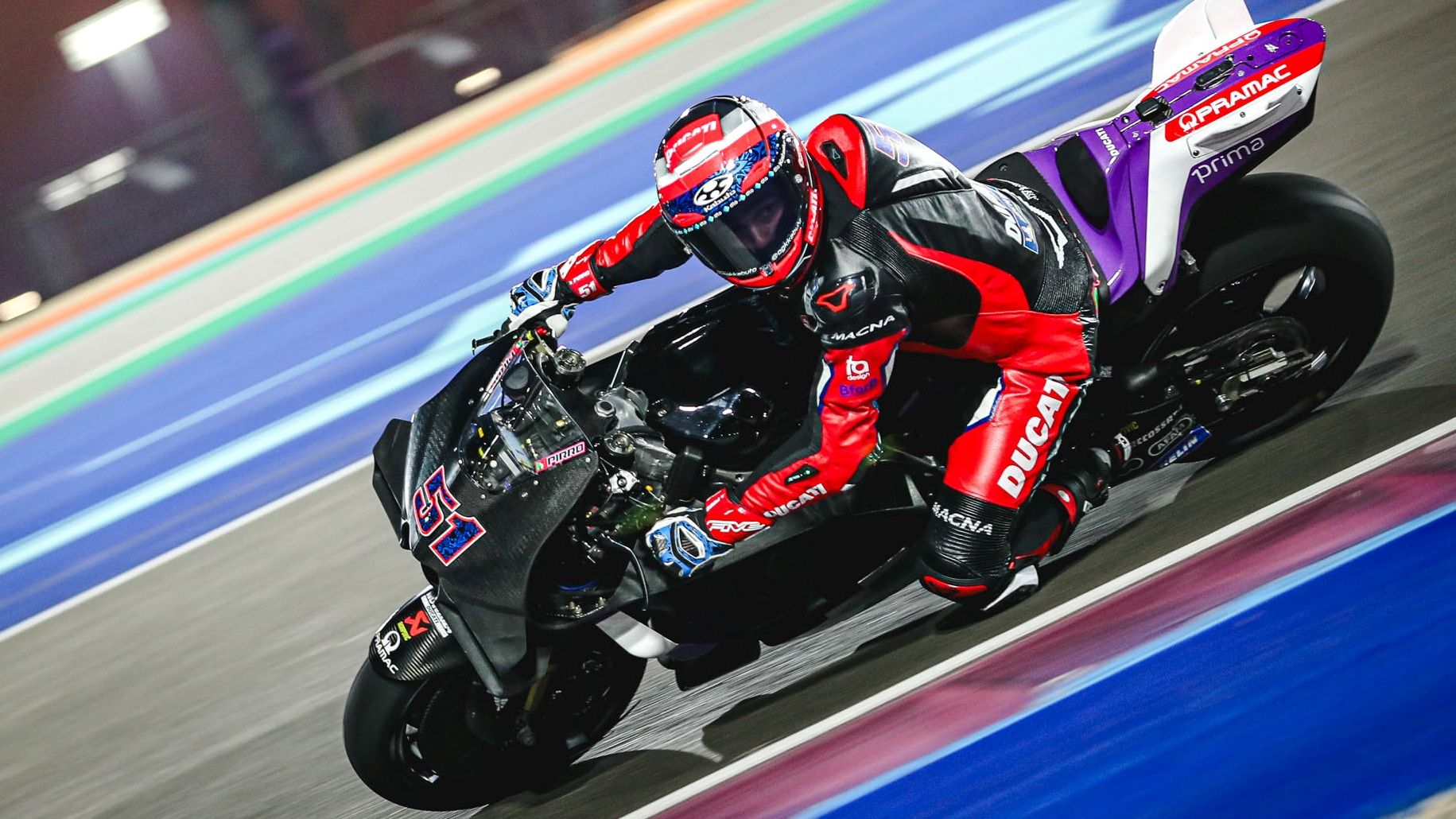 Michele Pirro 3, Ducati Desmosedici GP24, Prima Pramac Racing, Test Qatar MotoGP 2024