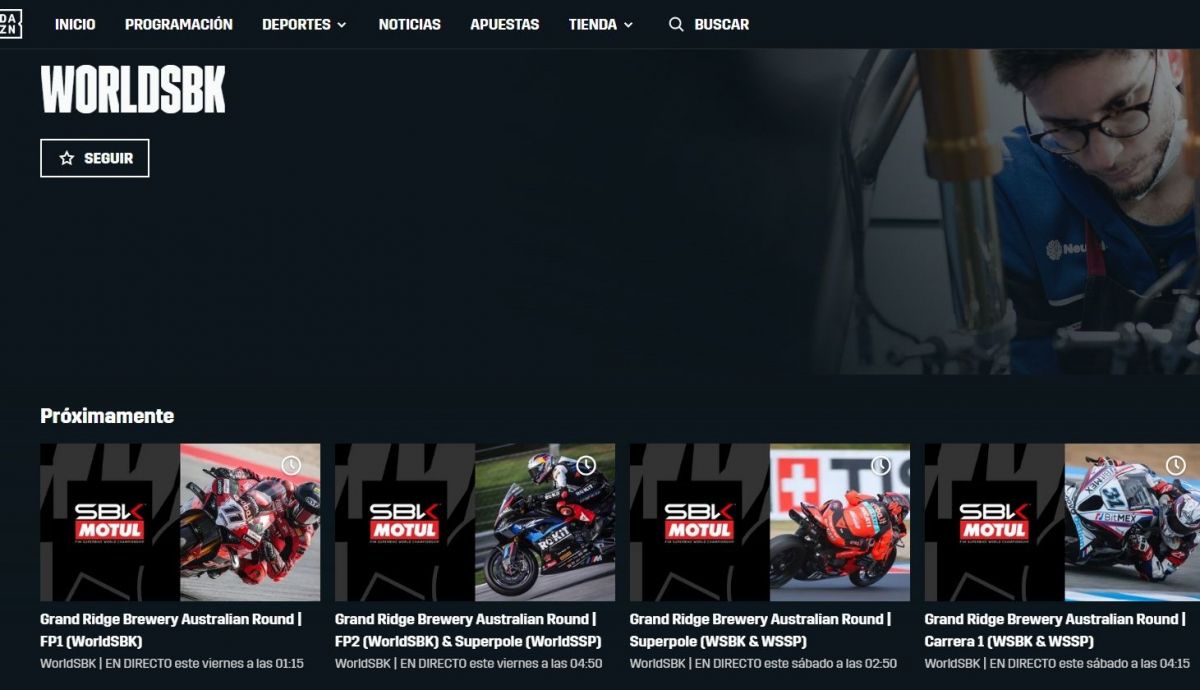 DAZN sigue contando con los derechos del Mundial de Superbike para este 2024