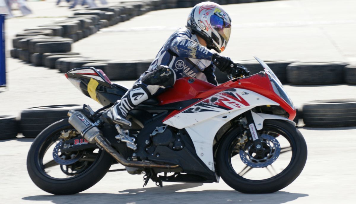 Accidente en circuito con la moto