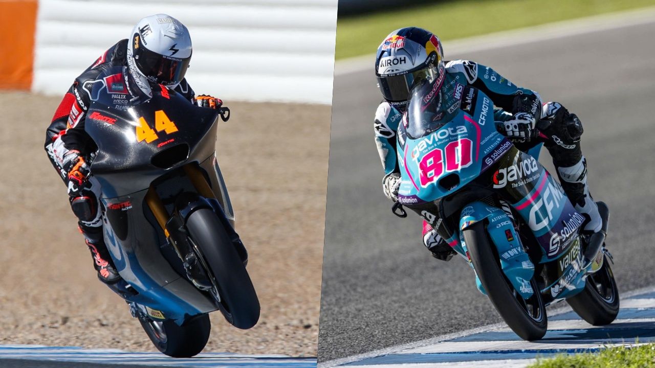 Arón Canet y David Alonso han repetido al frente de Moto2 y Moto3 en el segundo día del test de Jerez 2024