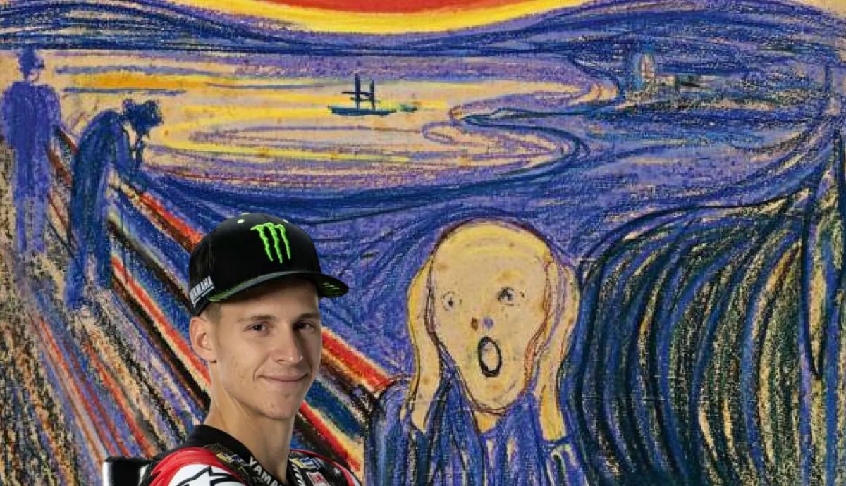 Fabio Quartararo en El grito, Edvard Munch Fabio Quartararo en El grito, Edvard Munch