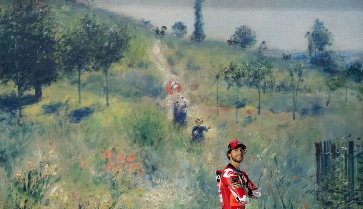Enea Bastianini en Chemin montant dans les hautes herbes, de Pierre Auguste Renoir Enea Bastianini en Chemin montant dans les hautes herbes, de Pierre Auguste Renoir