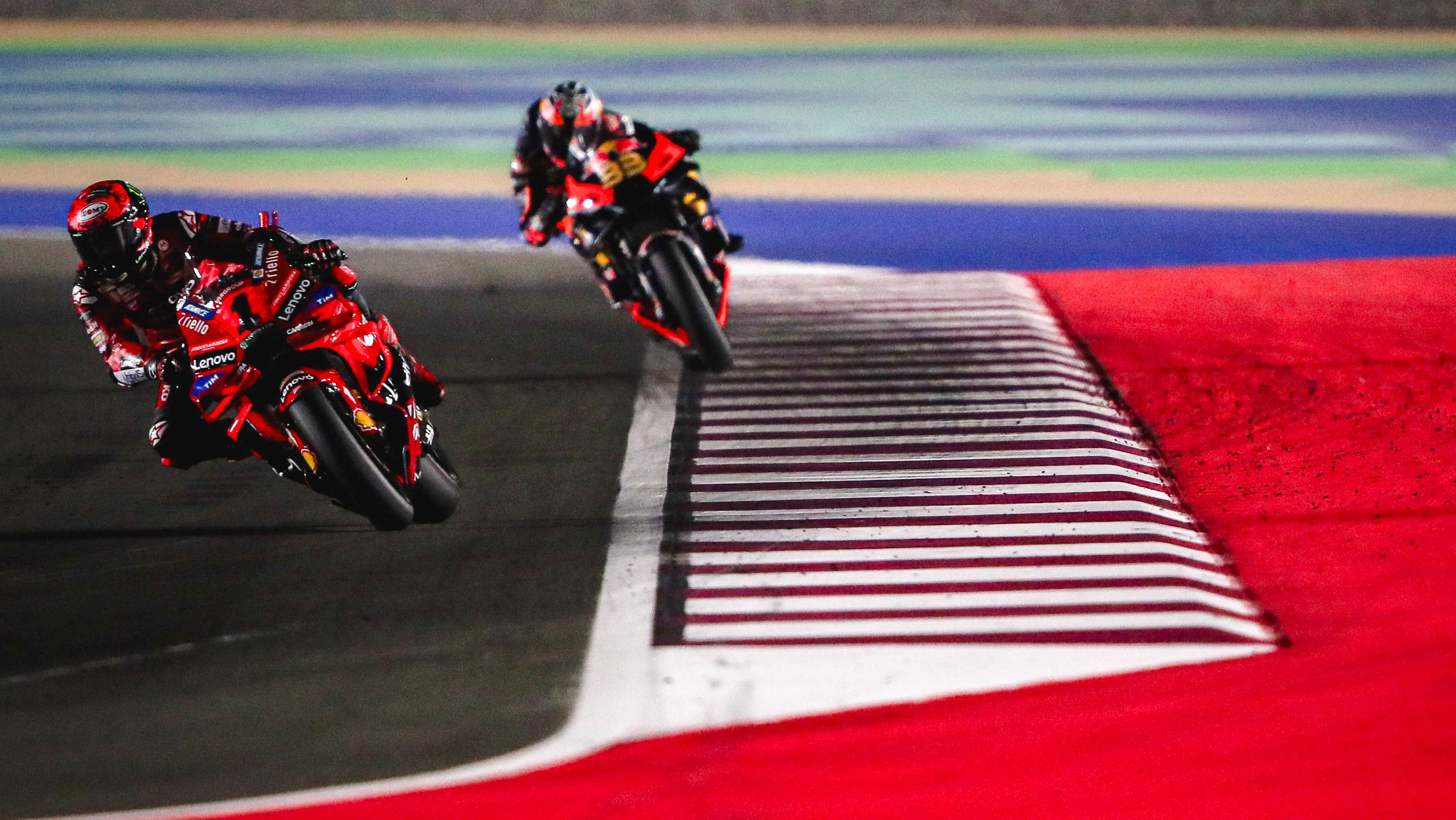 Pecco Bagnaia abre hueco con Brad Binder, MotoGP Qatar 2024