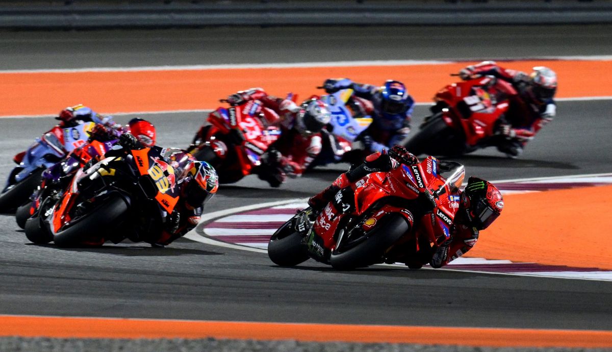 Pecco Bagnaia, Brad Binder, Jorge Martín, Marc Márquez, Enea Bastianini, Álex Márquez y Pedro Acosta, MotoGP Qatar 2024 Pecco Bagnaia, Brad Binder, Jorge Martín, Marc Márquez, Enea Bastianini, Álex Márquez y Pedro Acosta, MotoGP Qatar 2024
