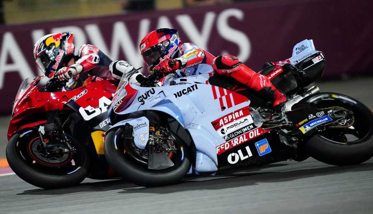 El ya icónico adelantamiento de Pedro Acosta a Marc Márquez en Qatar 2024