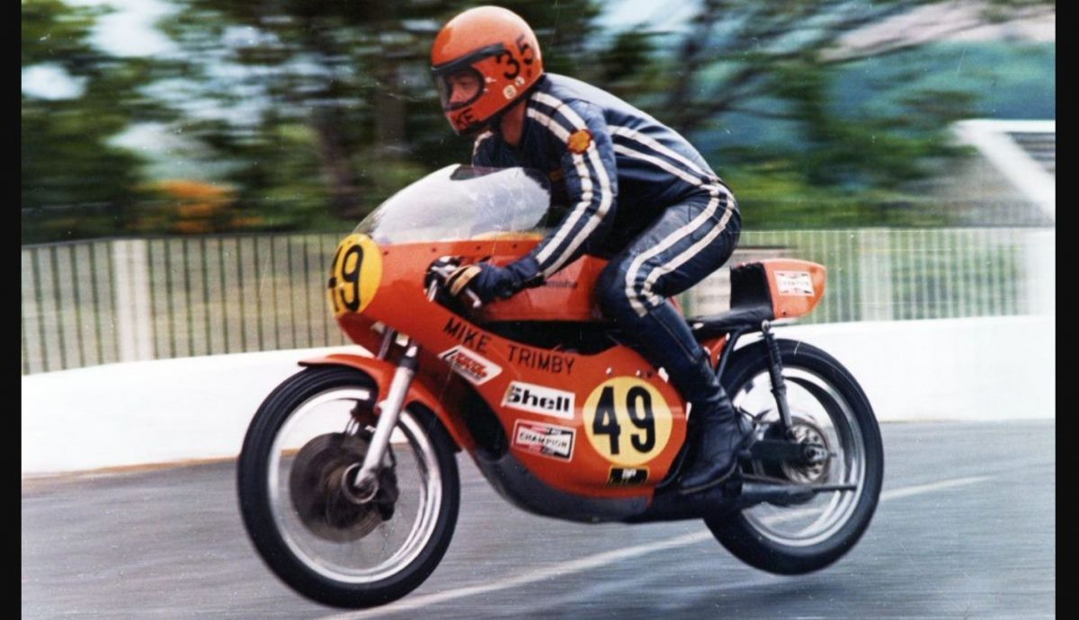 Mike Trimby durante su época de piloto. Foto del Archivo Trimby