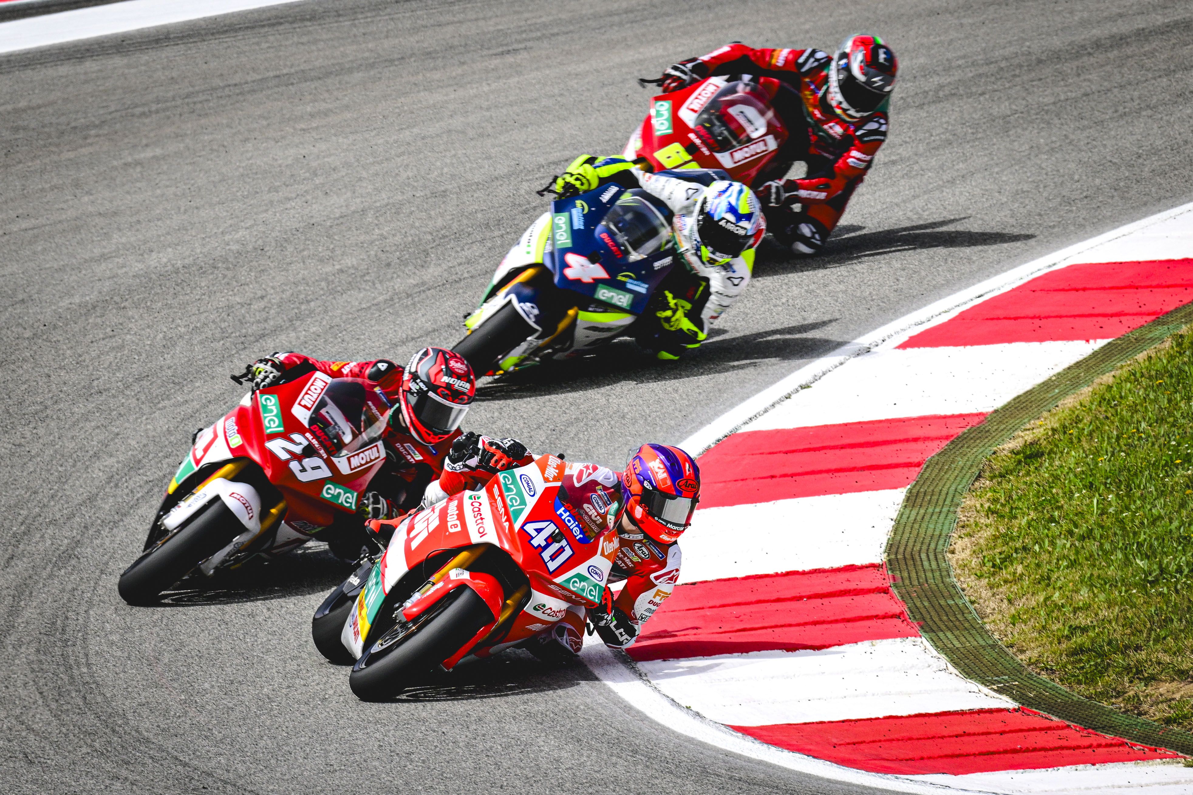 Mattia Casadei, Nicholas Spinelli, Héctor Garzó y Jordi Torres, MotoE Portimao 2024