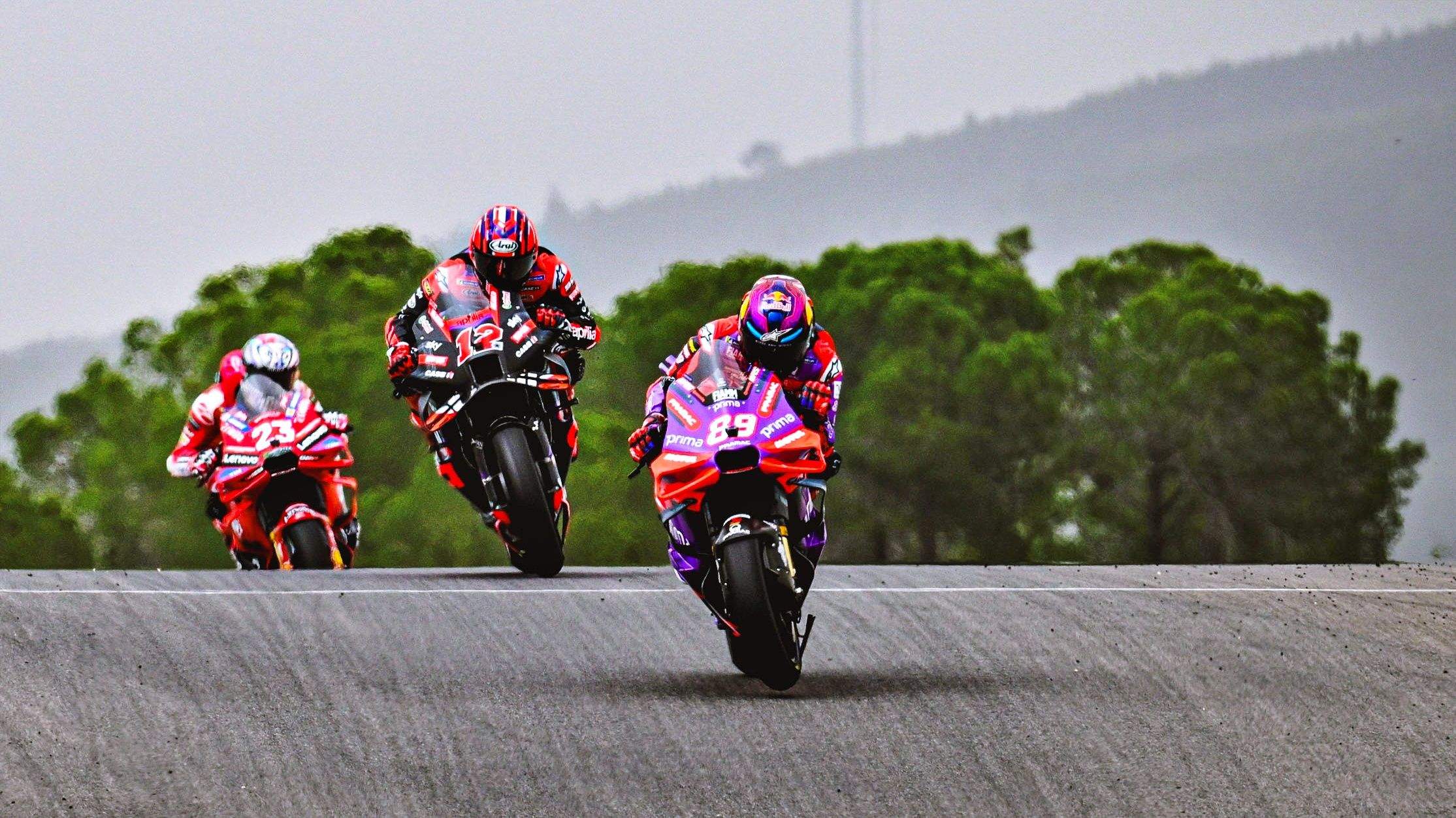 Jorge Martín comanda ante Maverick Viñales y Enea Bastianini la carrera de MotoGP Portimao 2024