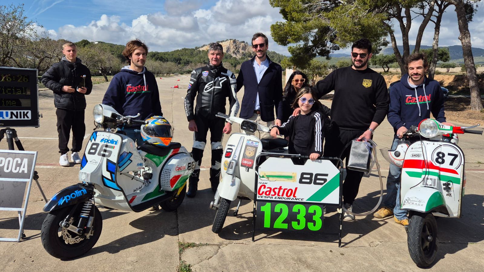 Recórd Guinness en Vespa.