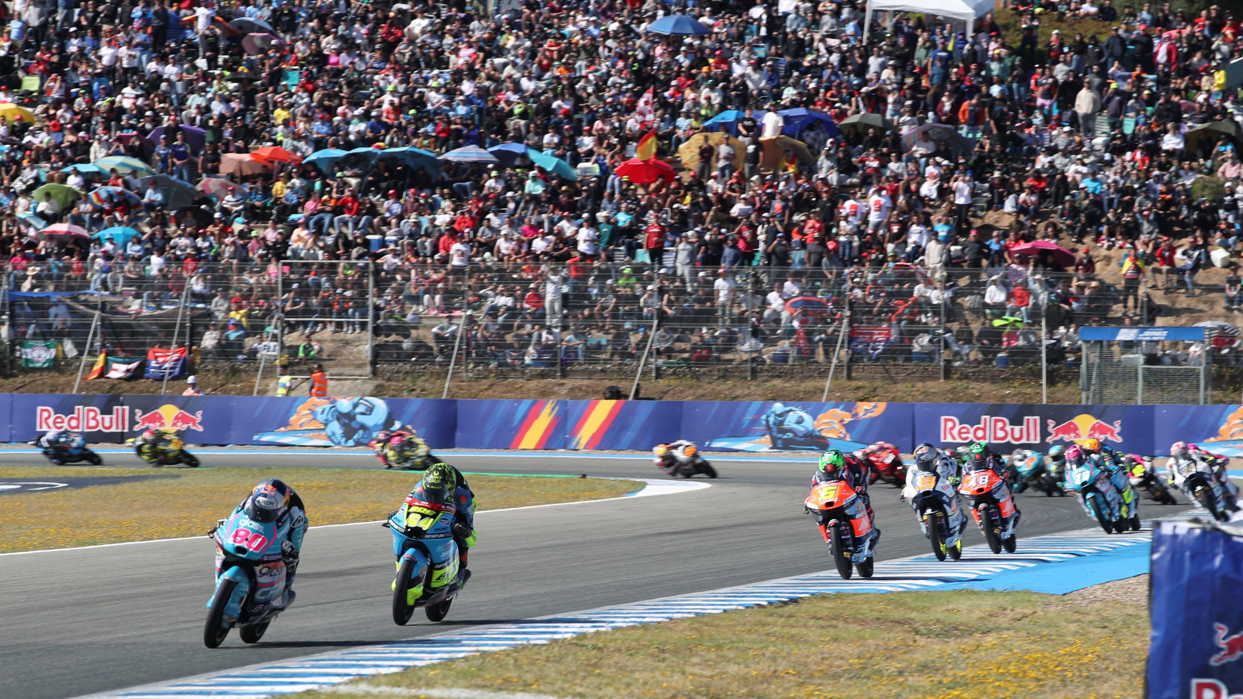 David Alonso tira de inicio con David Muñoz a su rueda, Moto3 Jerez 2024