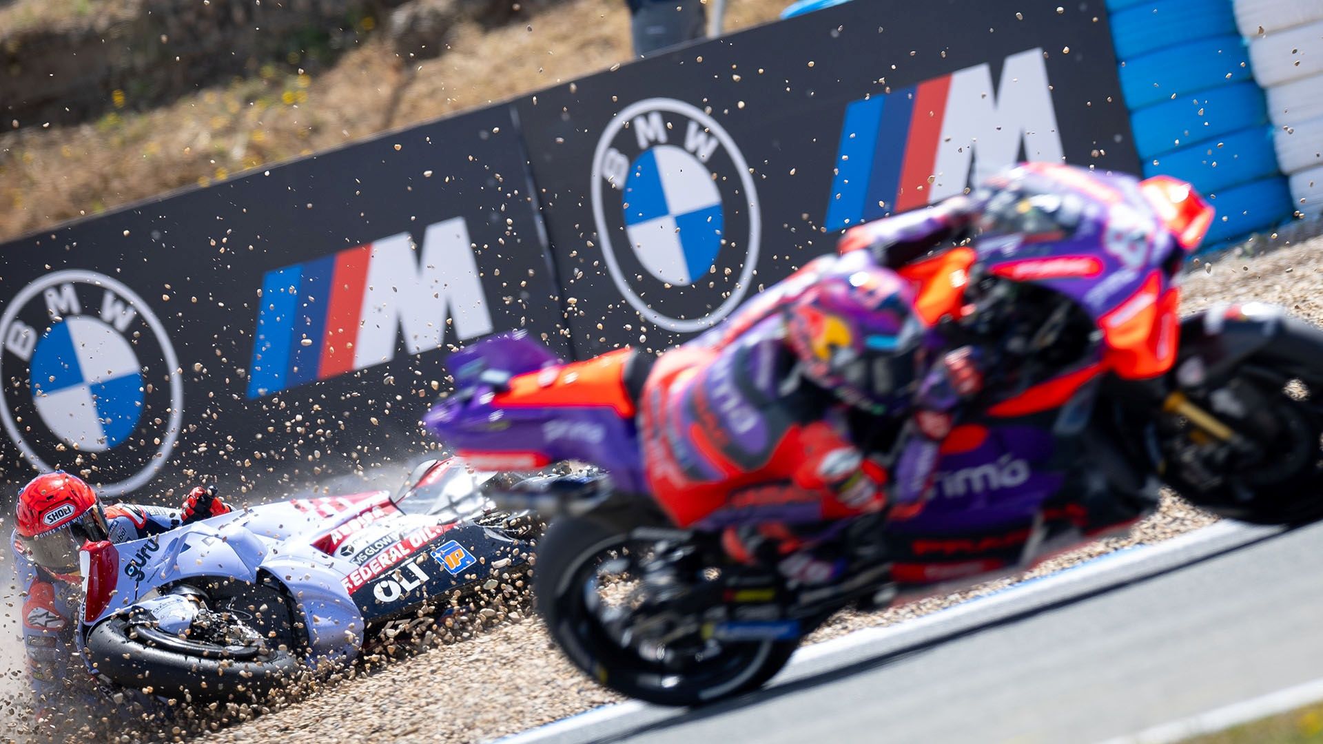 Jorge Martín hereda el liderato al caer Marc Márquez, MotoGP Jerez 2024