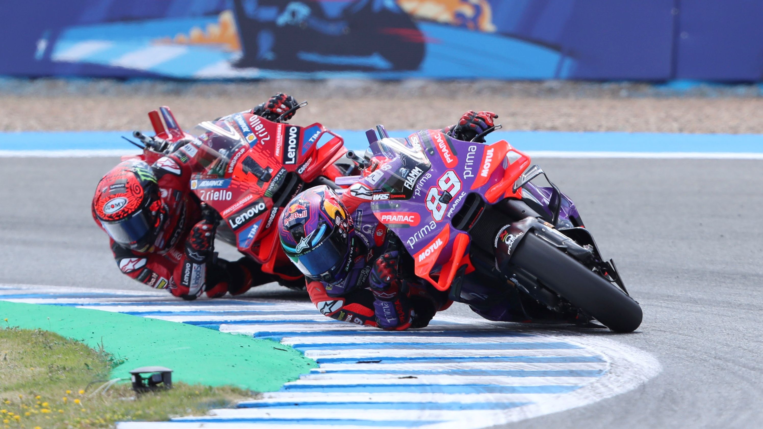 Jorge Martín lidera con Pecco Bagnaia pegado, MotoGP Jerez 2024
