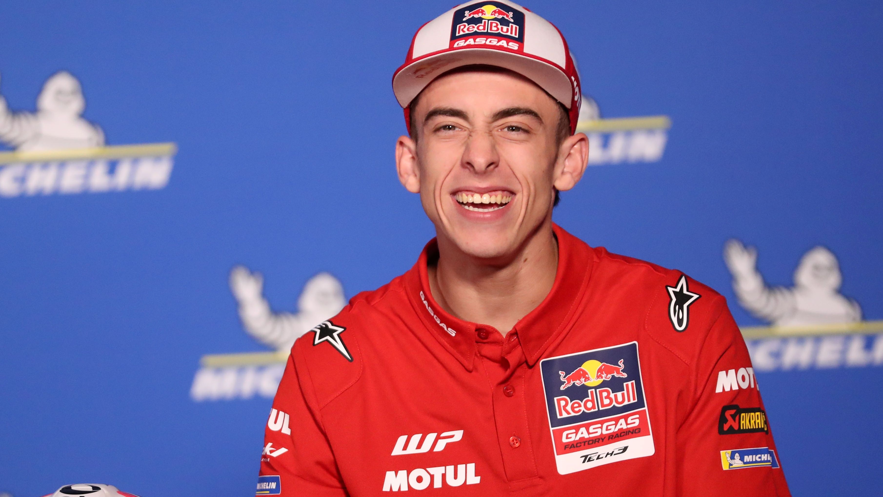 Pedro Acosta durante la rueda de prensa del GP de Francia de MotoGP 2024