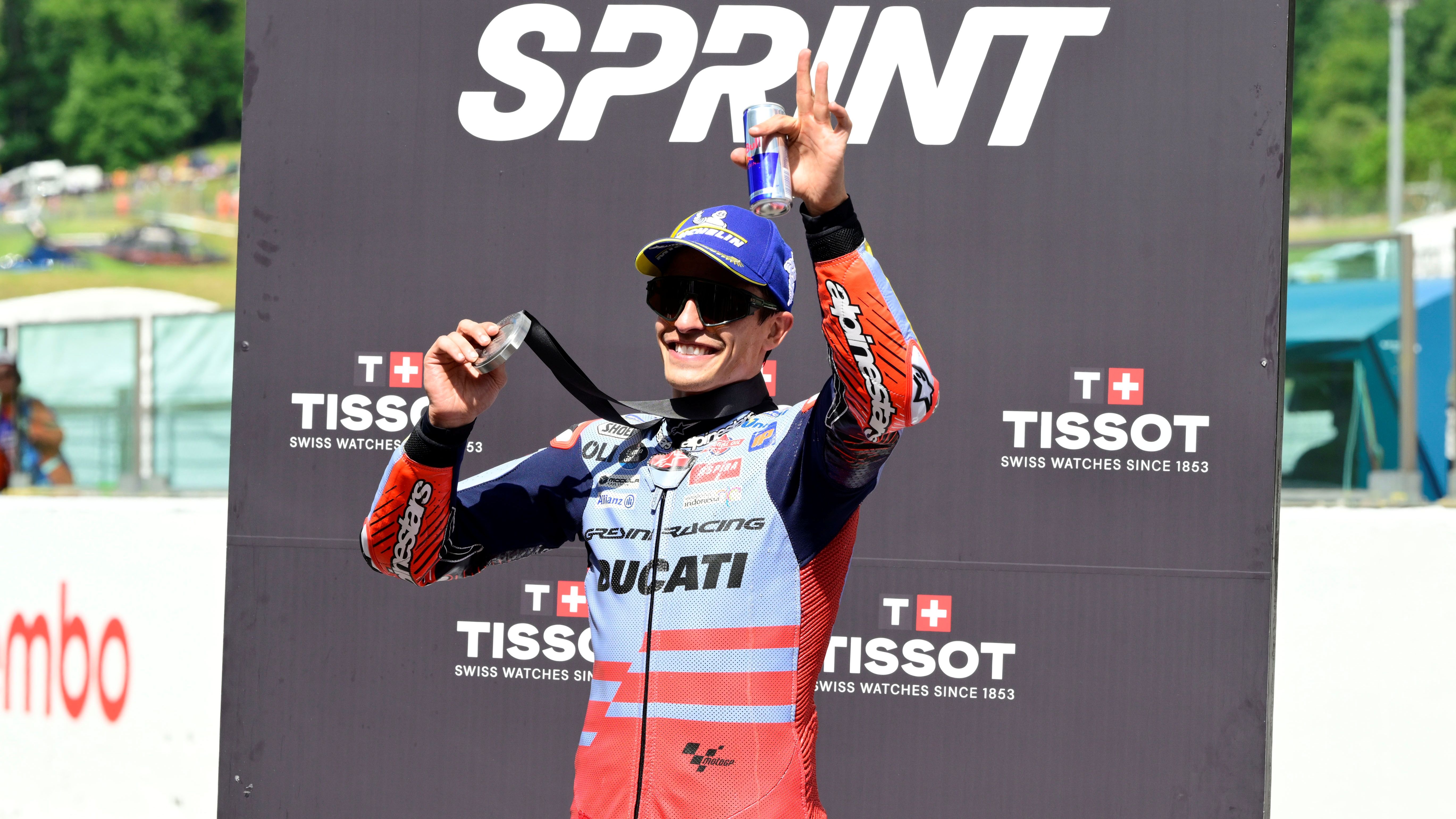 Marc Márquez en el podio del Sprint de Mugello