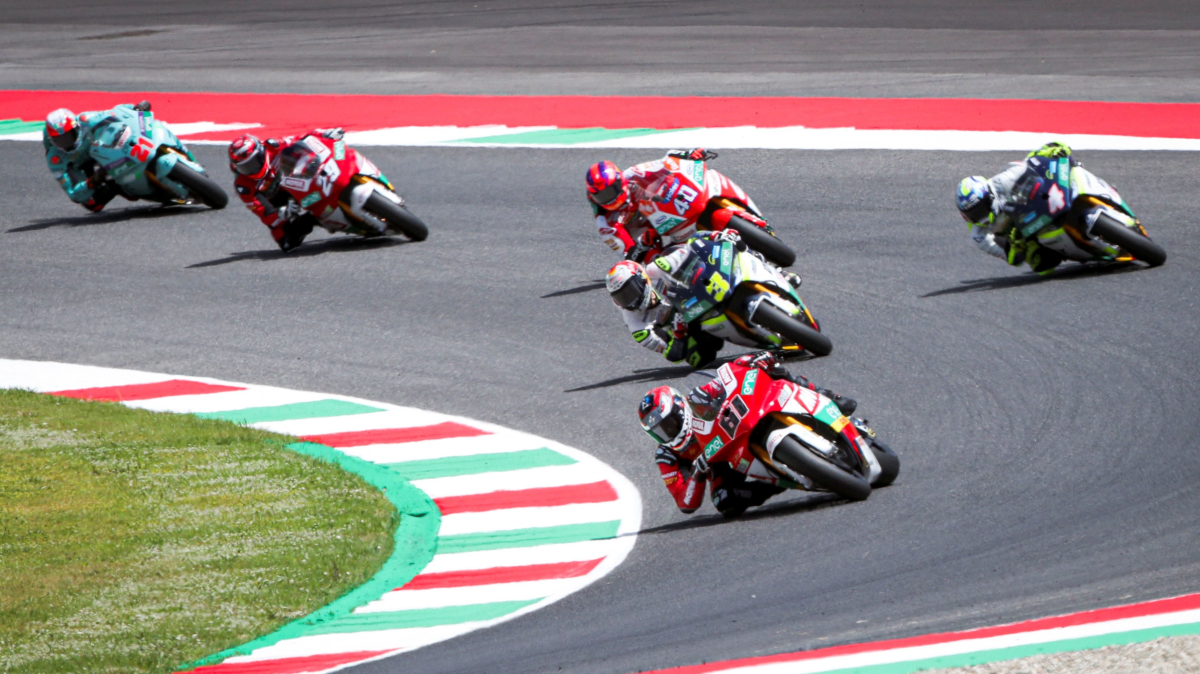 Alessandro Zaccone, Lukas Tulovic, Héctor Garzó, Mattia Casadei, Nicholas Spinelli y Kevin Zannoni, MotoE Italia 2024