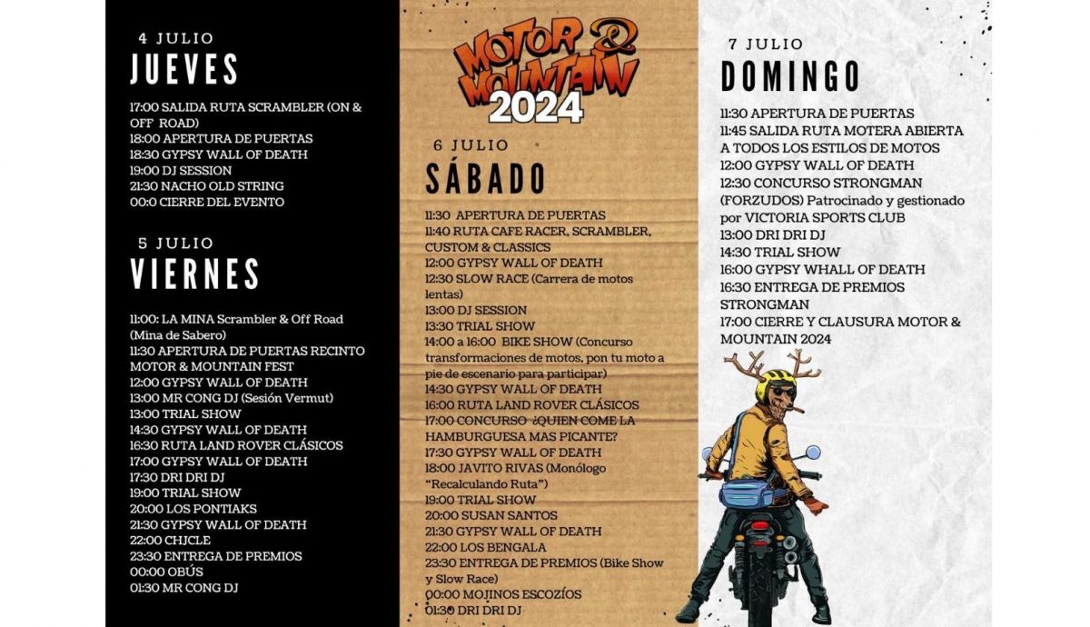 Programa de actividades Motor & Mountain 2024