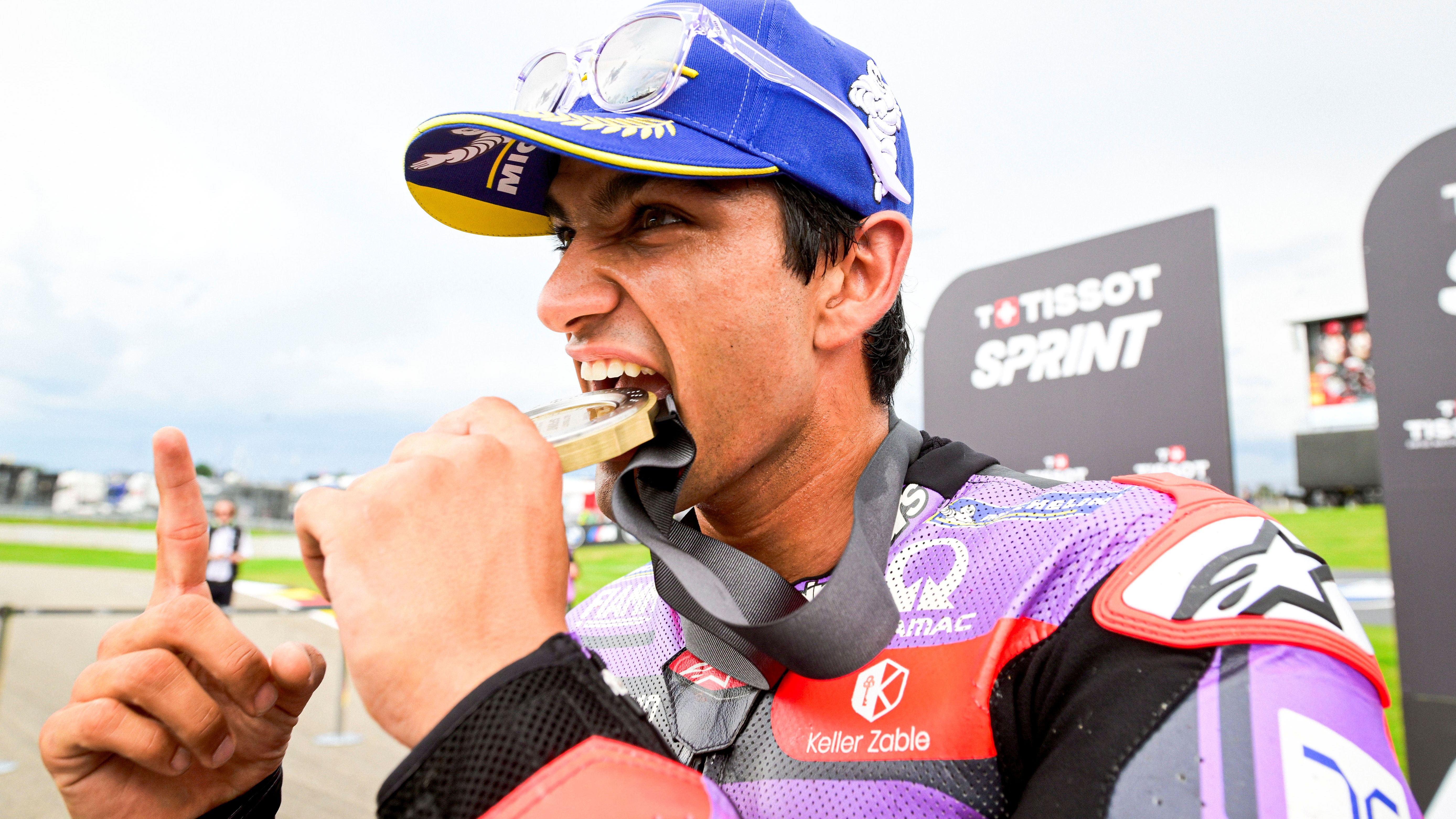 Jorge Martín festeja la victoria en el Sprint del GP de Alemania