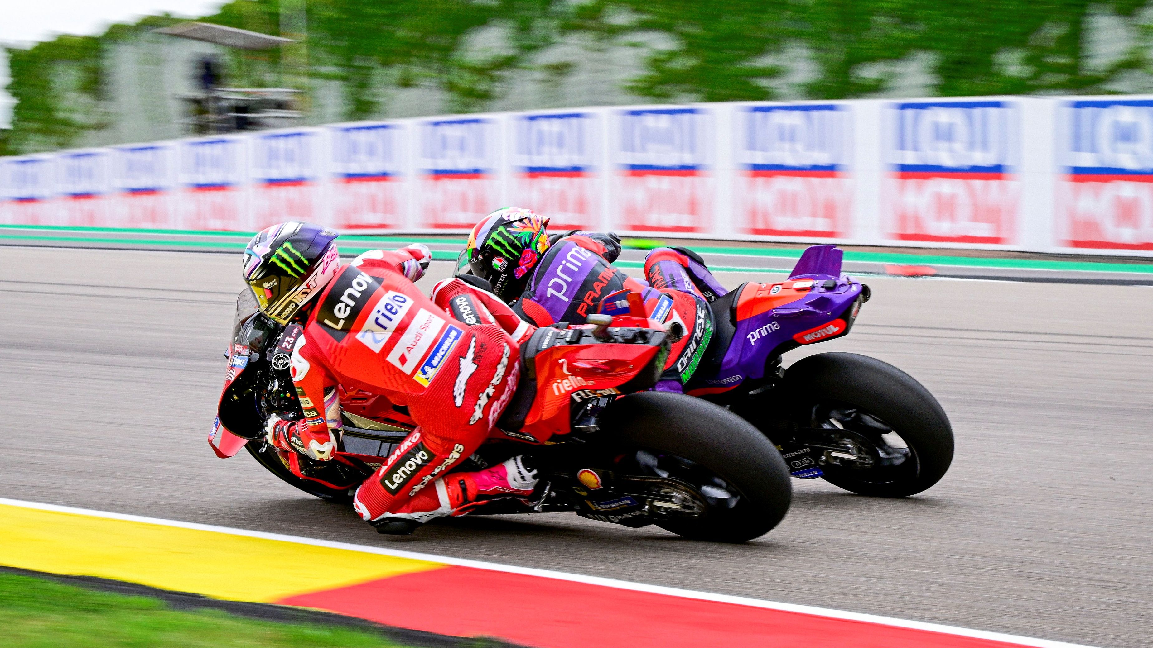 Enea Bastianini supera a Franco Morbidelli, MotoGP Sachsenring 2024