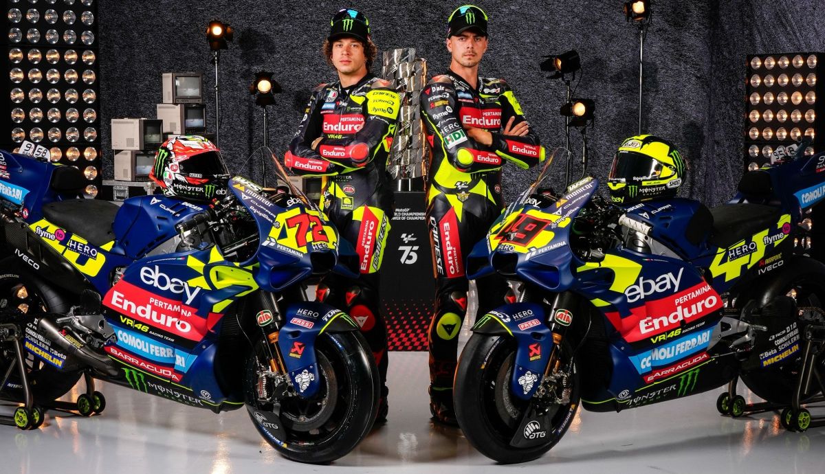 La decoración especial del Pertamina Enduro VR46 para el 75 aniversario de MotoGP La decoración especial del Pertamina Enduro VR46 para el 75 aniversario de MotoGP