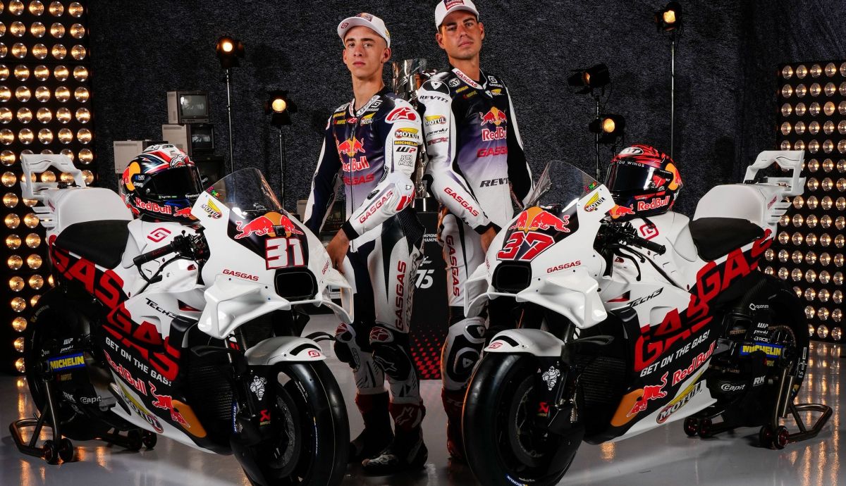La decoración especial del GasGas Tech3 para el 75 aniversario de MotoGP La decoración especial del GasGas Tech3 para el 75 aniversario de MotoGP