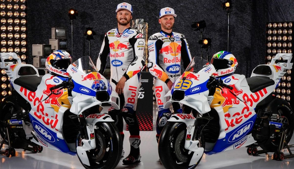 La decoración especial del Red Bull KTM para el 75 aniversario de MotoGP La decoración especial del Red Bull KTM para el 75 aniversario de MotoGP