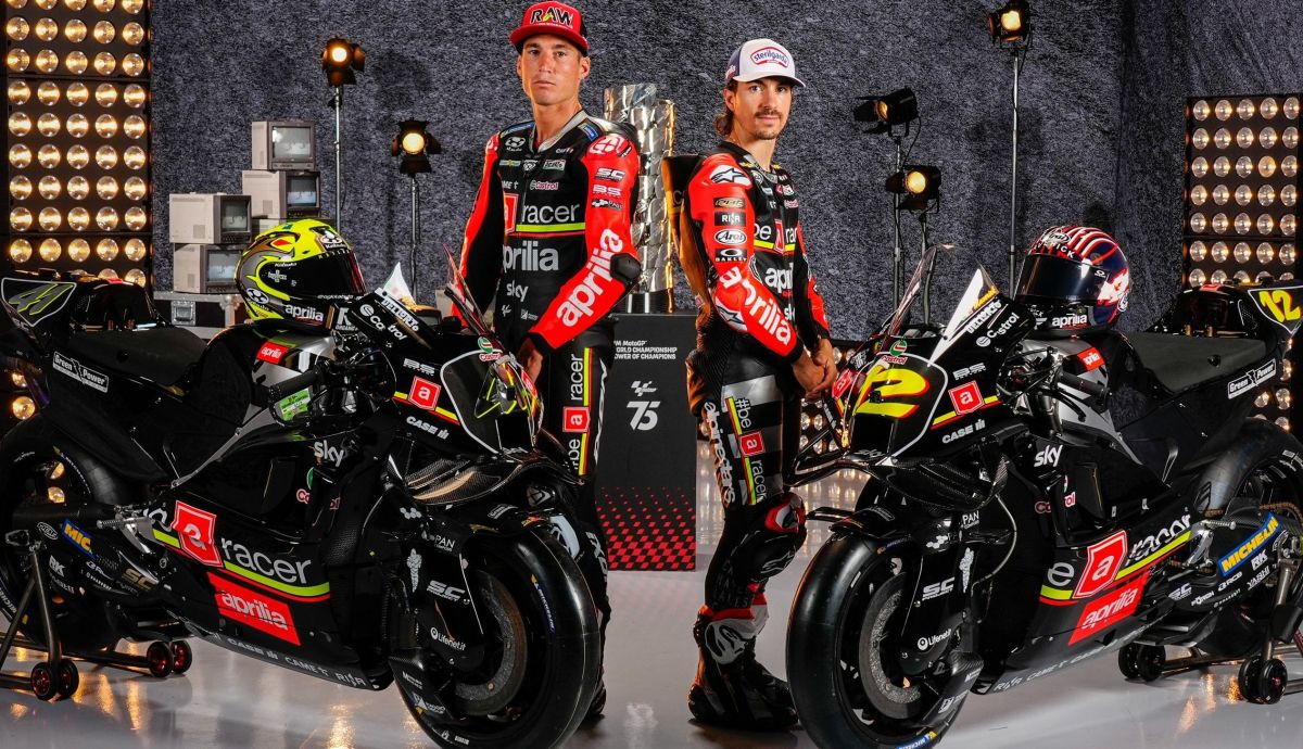 La decoración especial de Aprilia para el 75 aniversario de MotoGP La decoración especial de Aprilia para el 75 aniversario de MotoGP