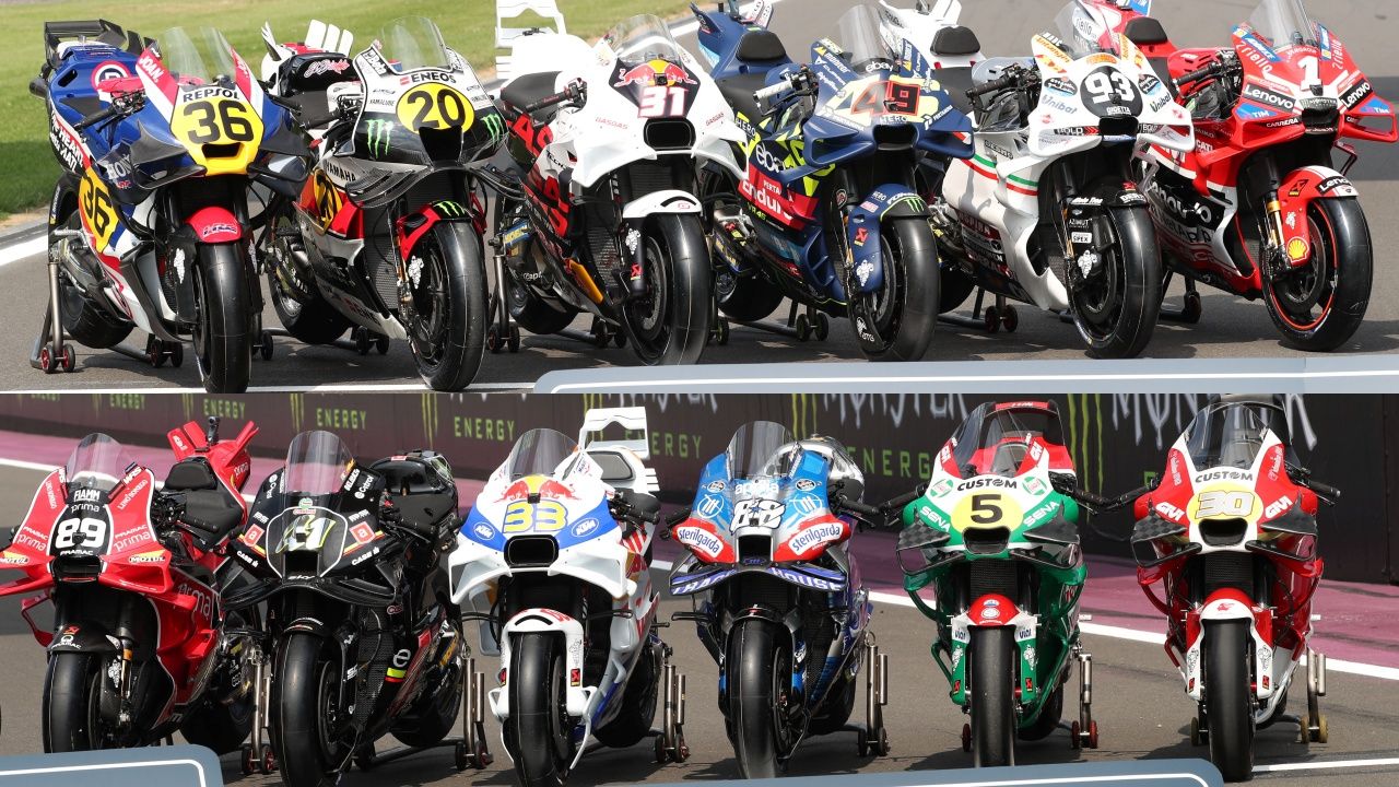 Las decoraciones especiales del los equipos para el 75 aniversario de MotoGP
