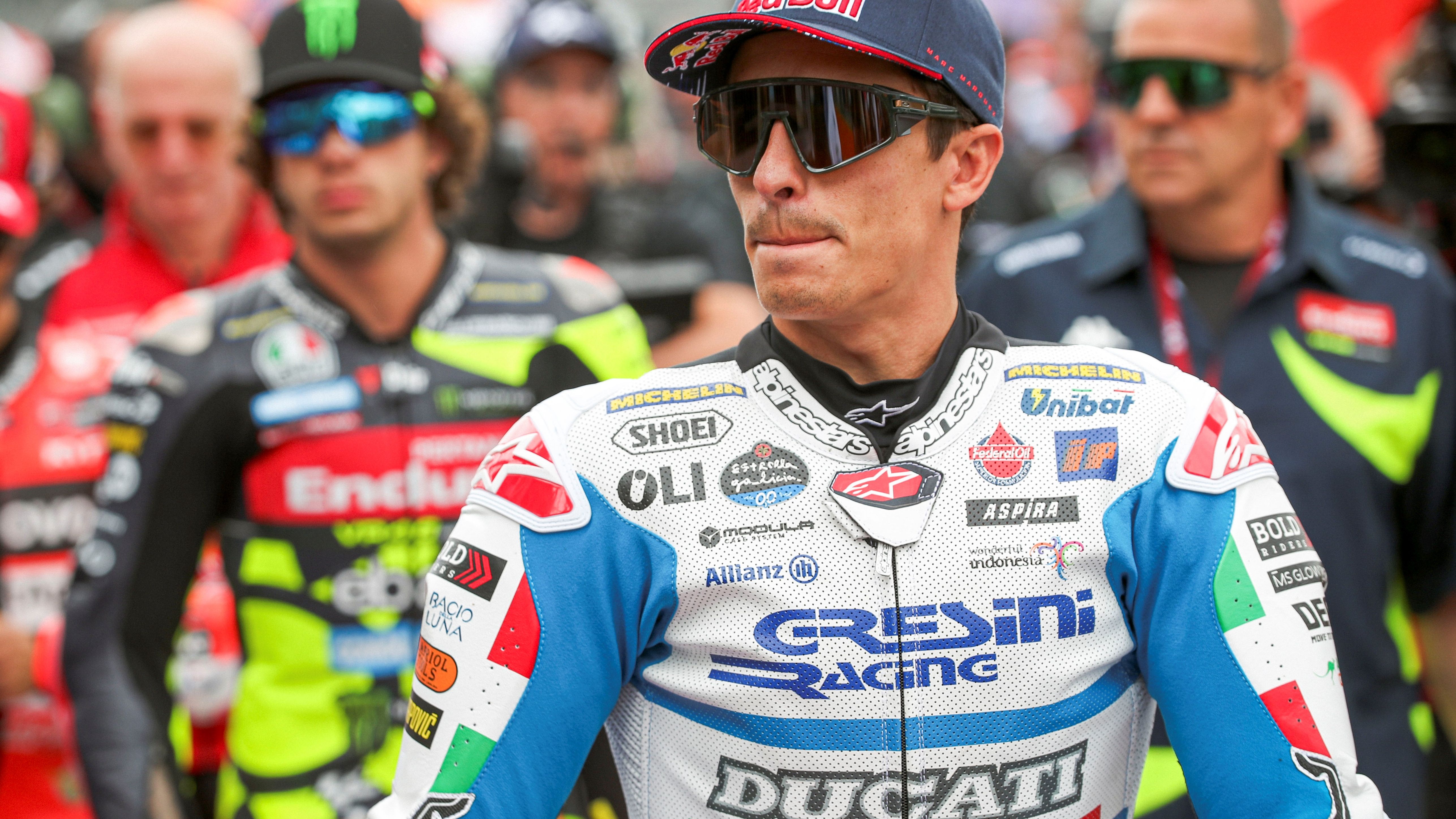 Marc Márquez antes de la carrera de Silverstone
