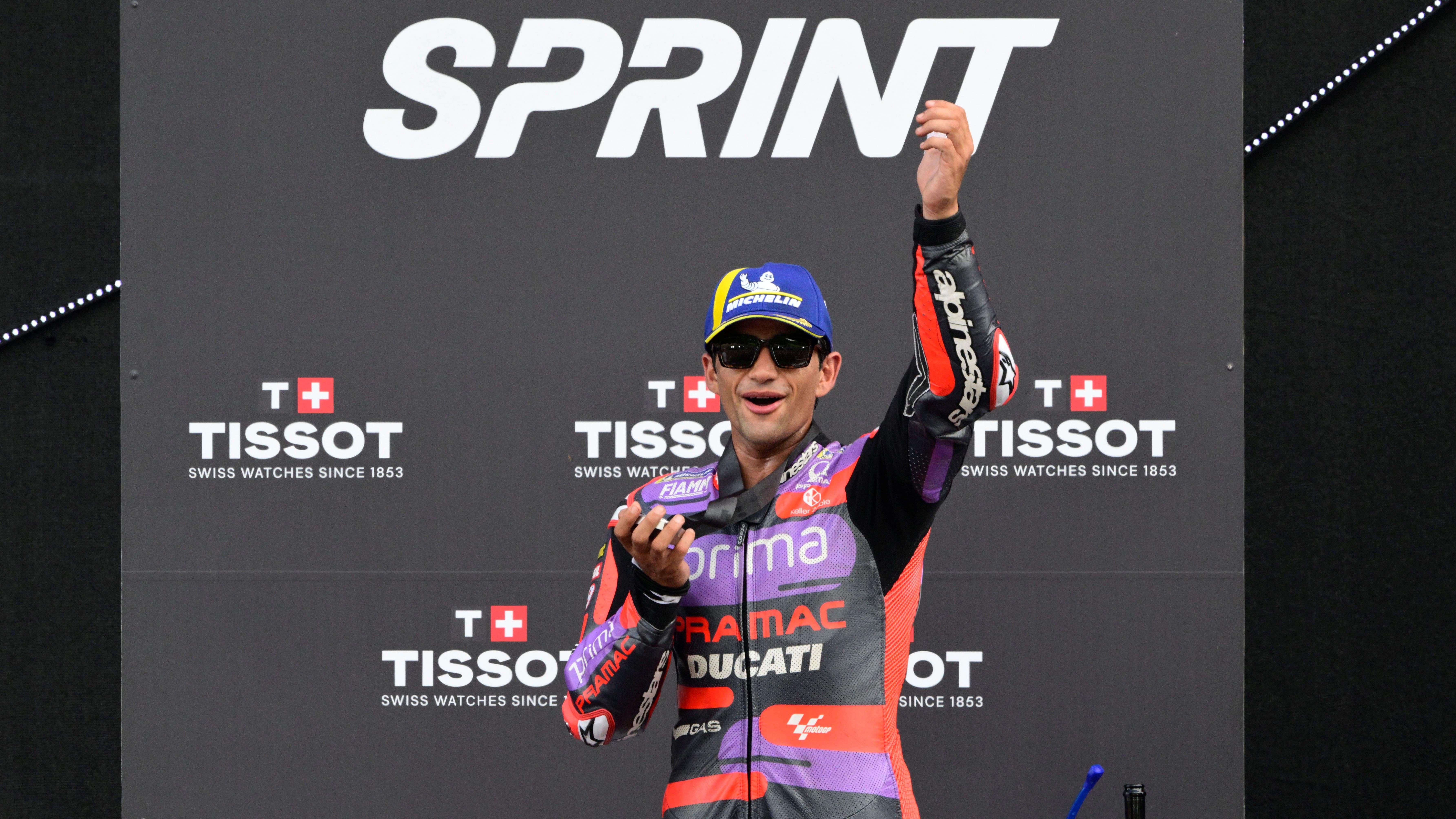 Jorge Martín en el podio del Sprint de Austria