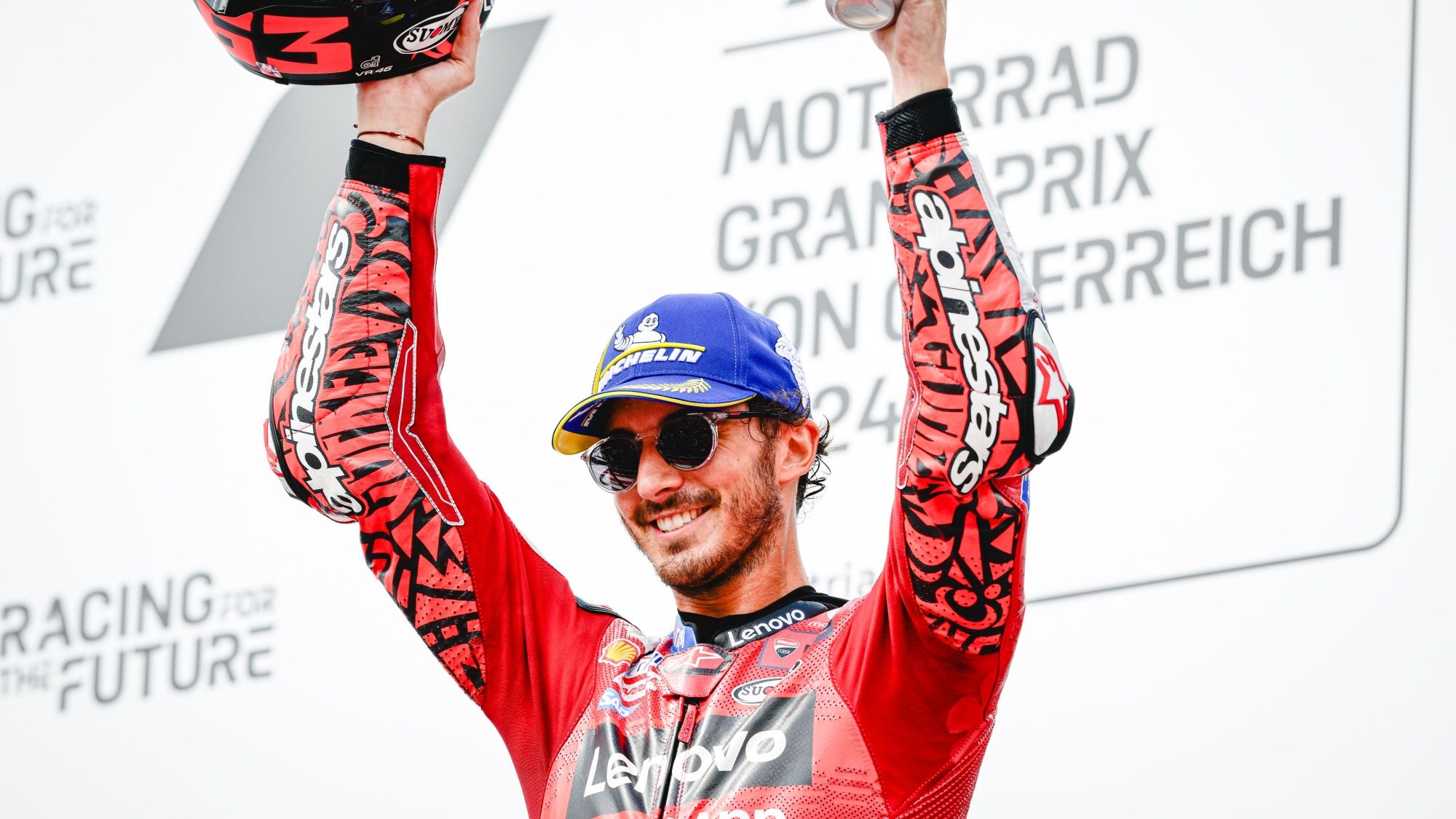 Pecco Bagnaia festeja su doblete en Austria
