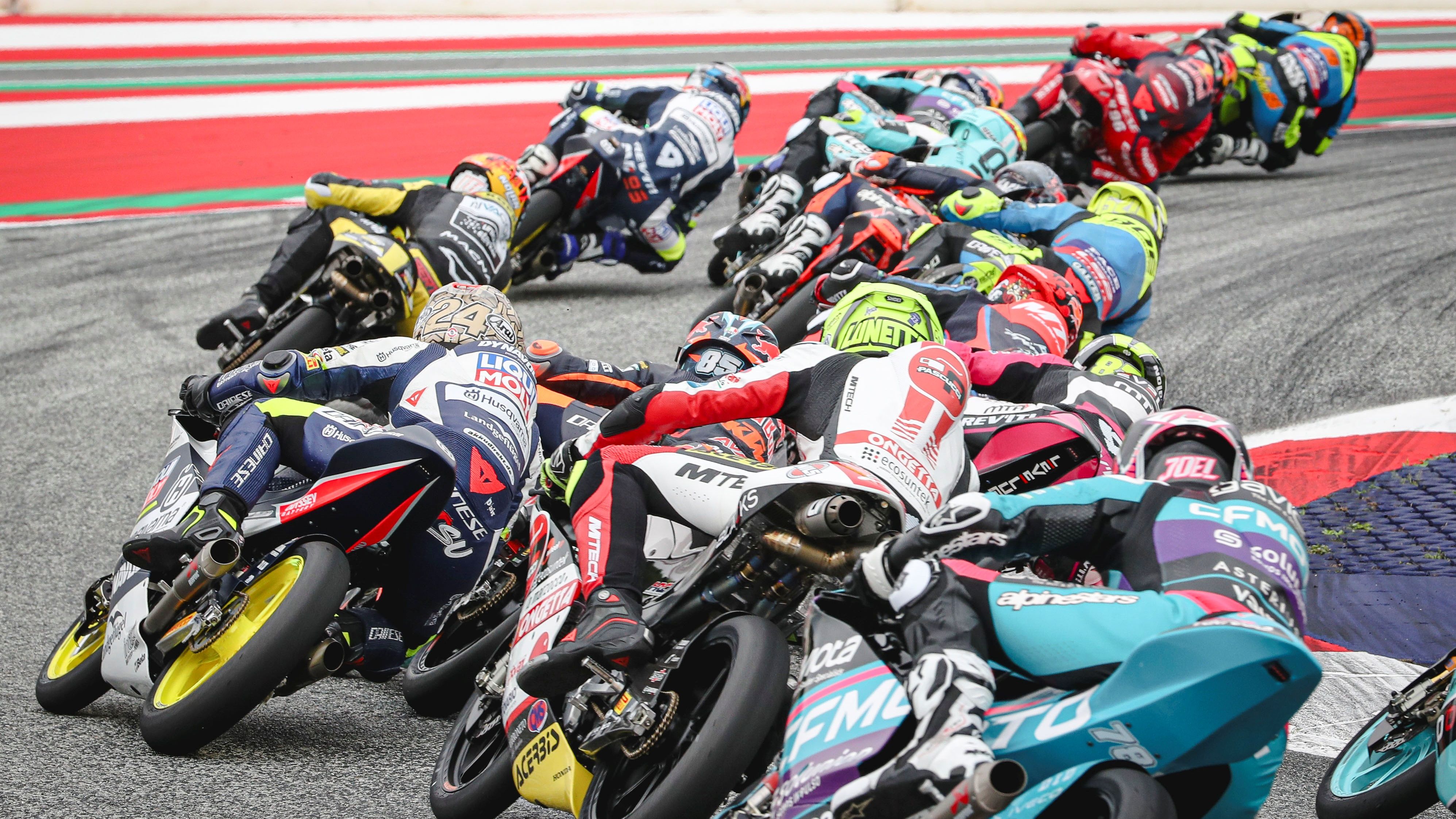 La salida de la carrera, Moto3 Austria 2024