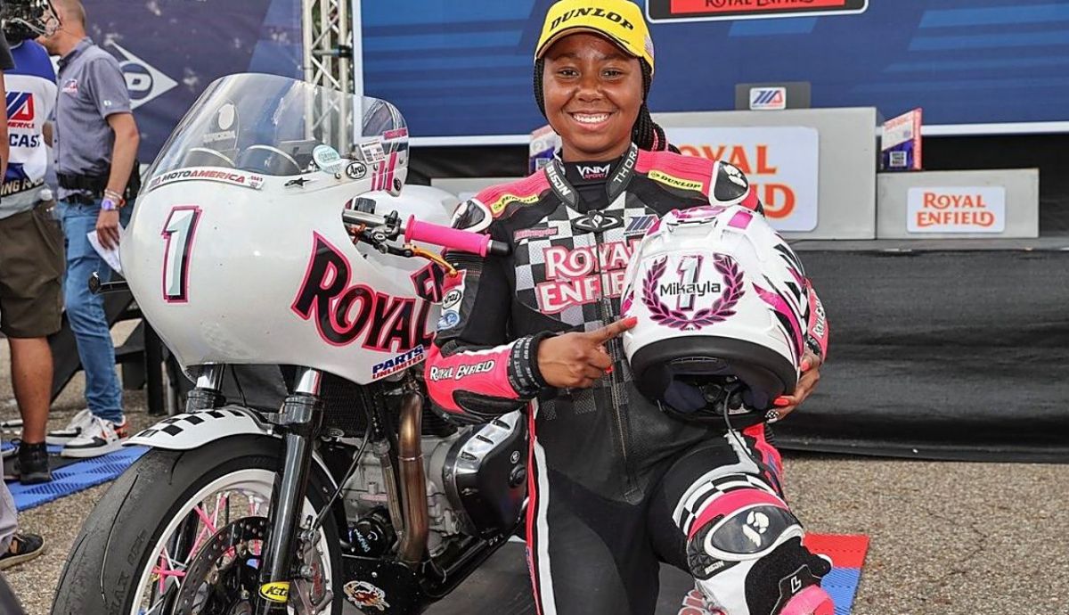 Mikayla Moore ha revalidado el título en el MotoAmerica Royal Enfield Build Train Race Mikayla Moore ha revalidado el título en el MotoAmerica Royal Enfield Build Train Race