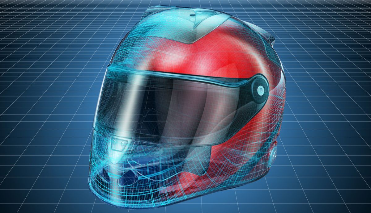 Casco de moto falso