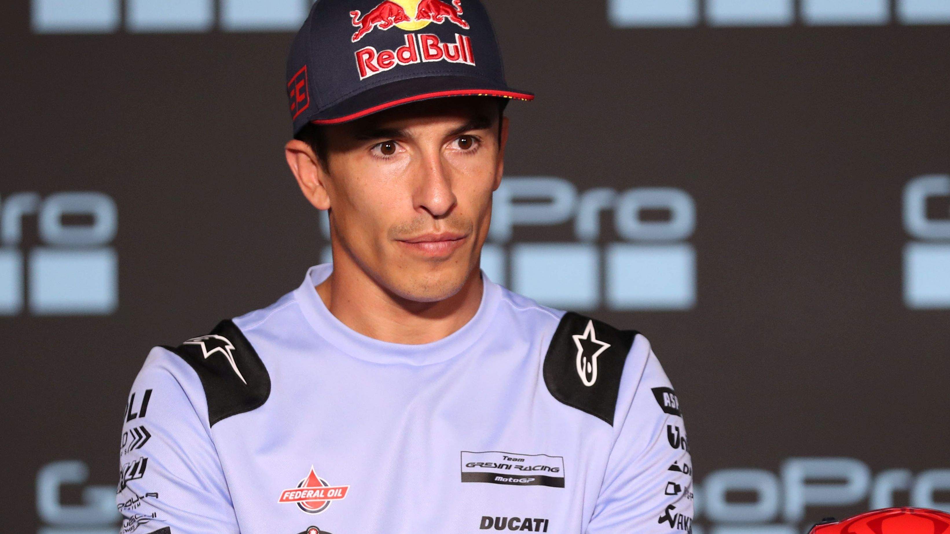 Marc Márquez en la rueda de prensa previa del GP de Aragón en Motorland