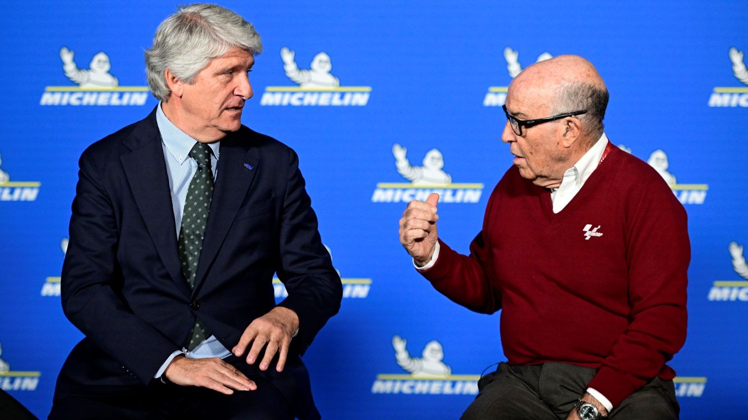 Jorge Viegas y Carmelo Ezpeleta, los máximos dirigentes de la FIM y Dorna, respectivamente