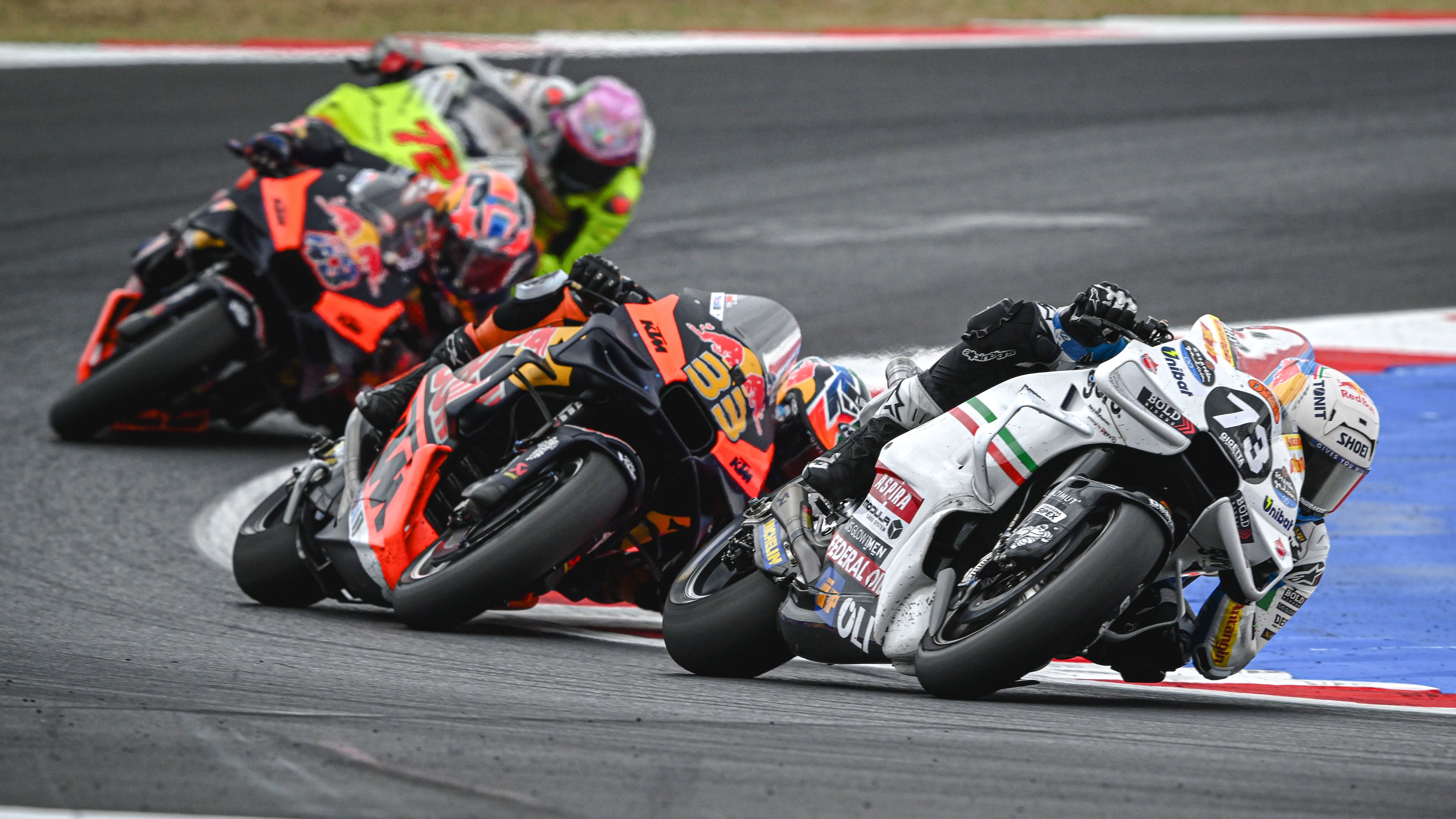 Álex Márquez, Brad Binder, Jack Miller y Marco Bezzecchi, MotoGP San Marino 2024