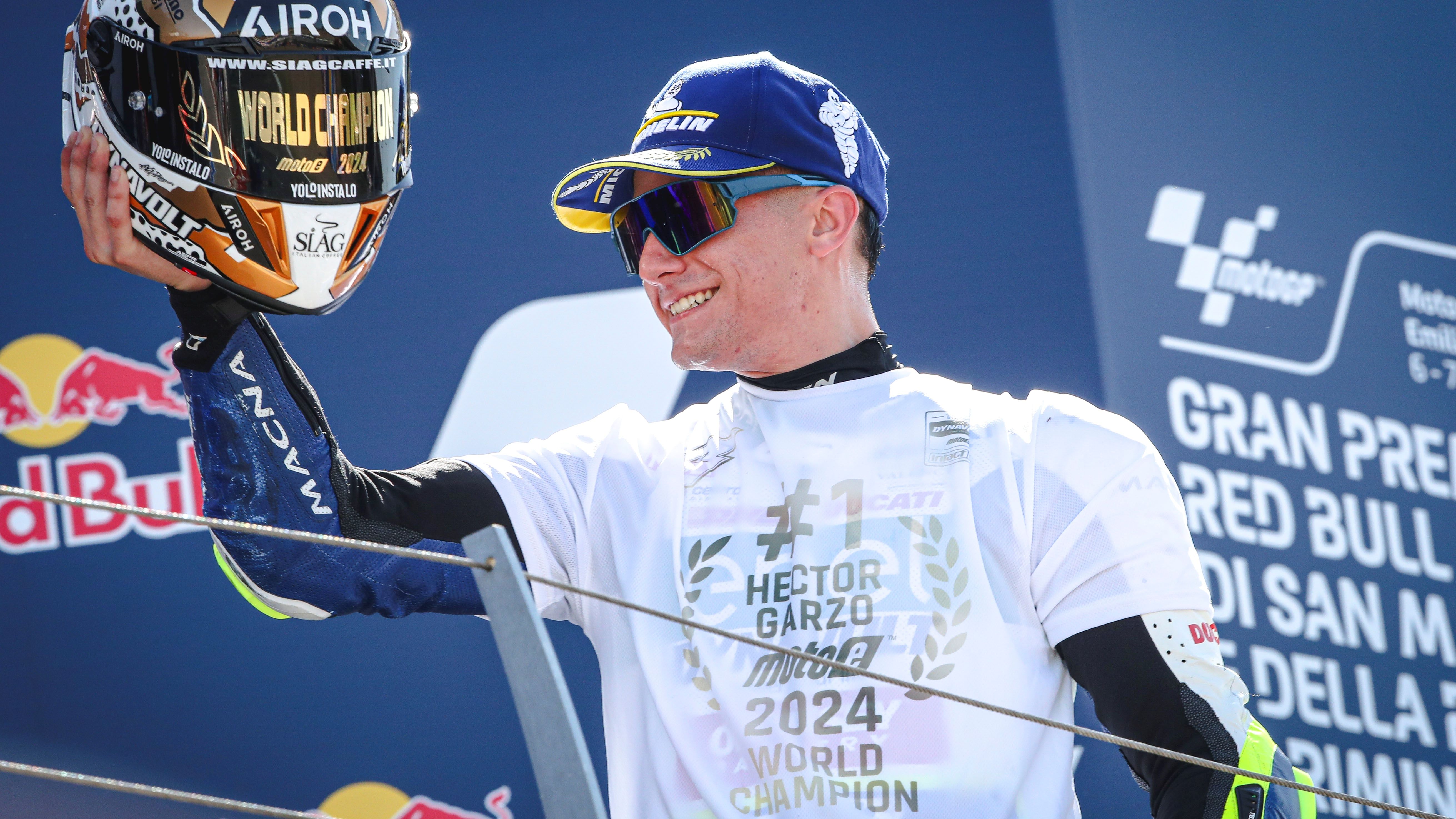 Héctor Garzó celebra su título mundial, MotoE San Marino 2024