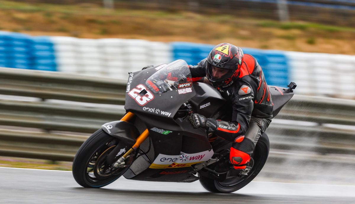 Luca Salvadori, test MotoE 2023