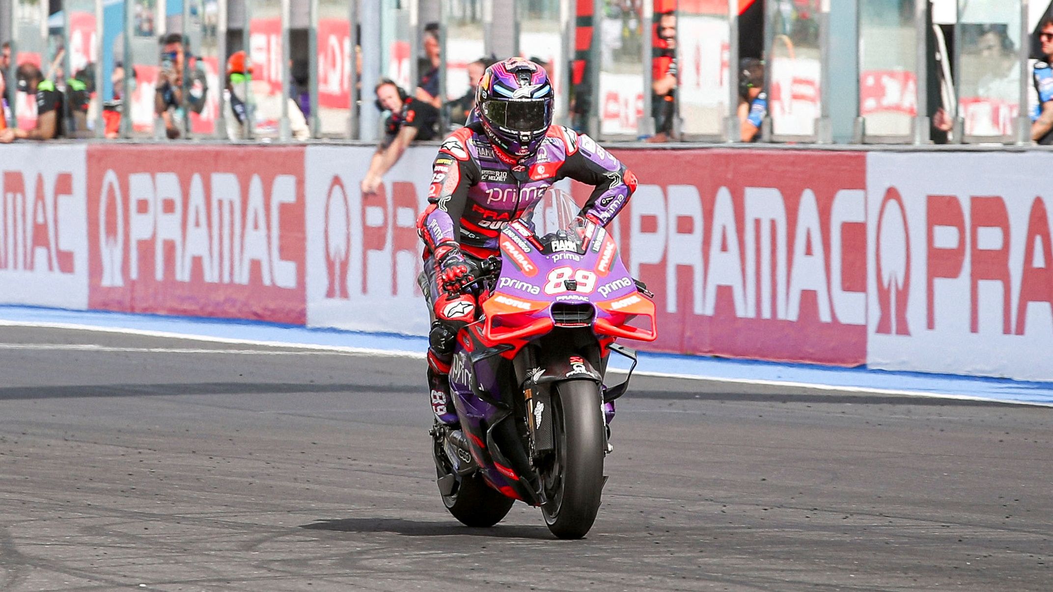 Jorge Martín entra en meta muy enfadado, MotoGP Emilia Romaña 2024