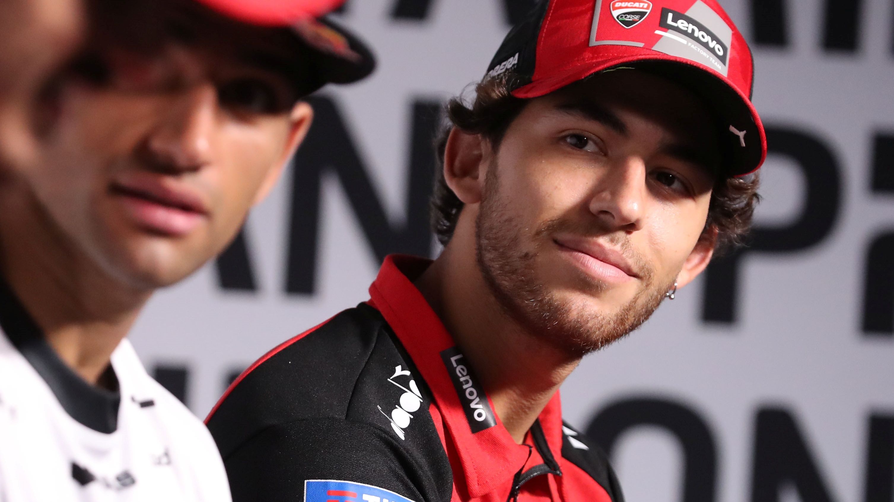 Enea Bastianini durante la rueda de prensa previa del GP de Indonesia de MotoGP 2024