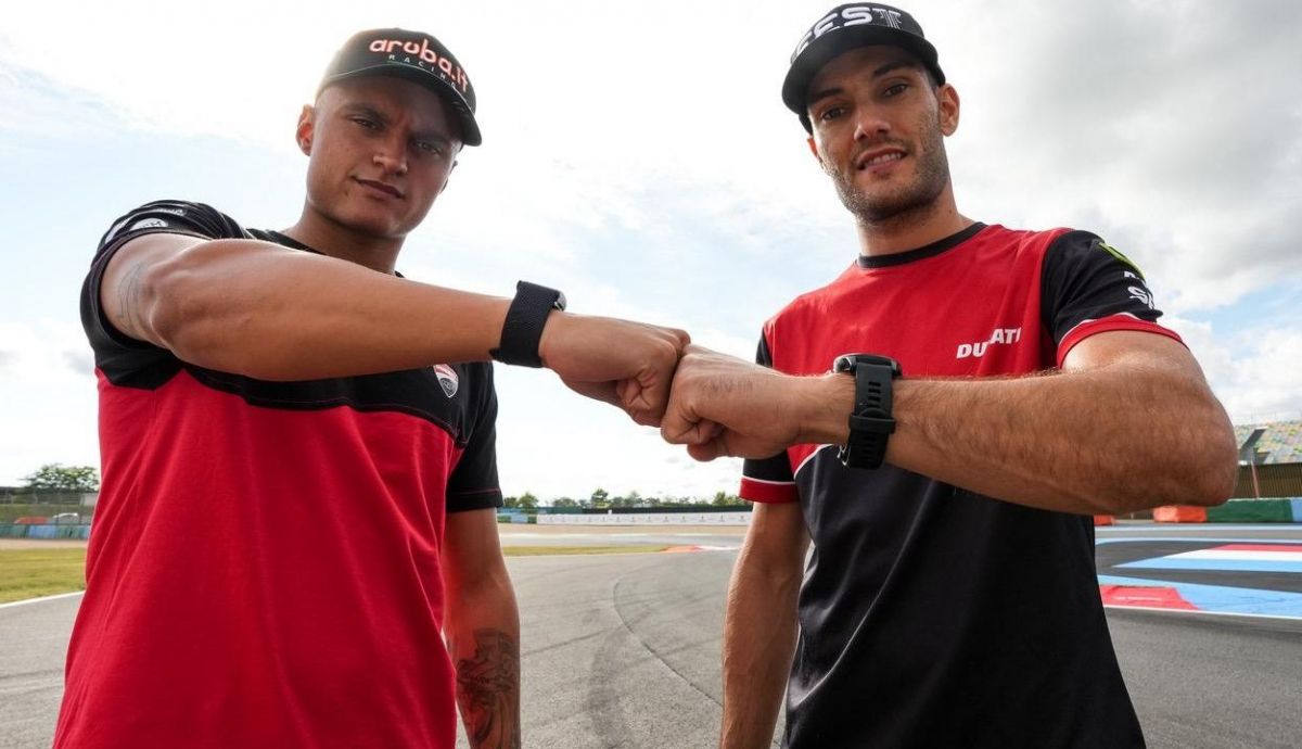 Adrián Huertas y Jorge Navarro antes de Motorland Adrián Huertas y Jorge Navarro antes de Motorland