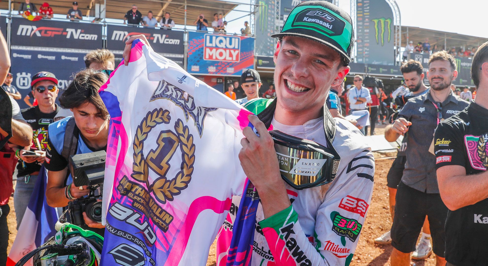 Mathis Valin, Campeón EMX250 2024 (Foto: Kawasaki, Pascal Haudiquer).