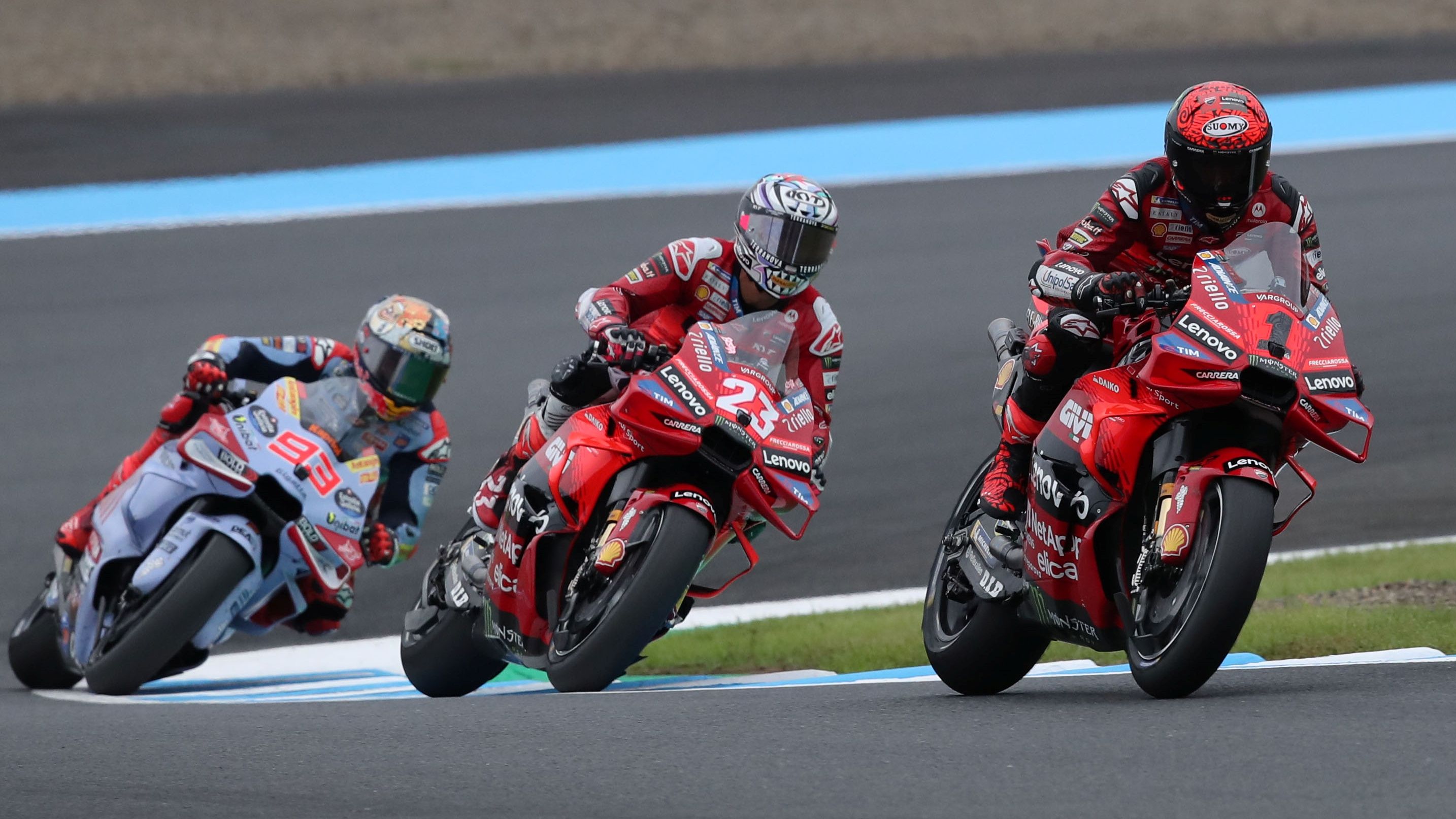 Pecco Bagnaia se ha impuesto en el Sprint de Japón ante Enea Bastianini y Marc Márquez