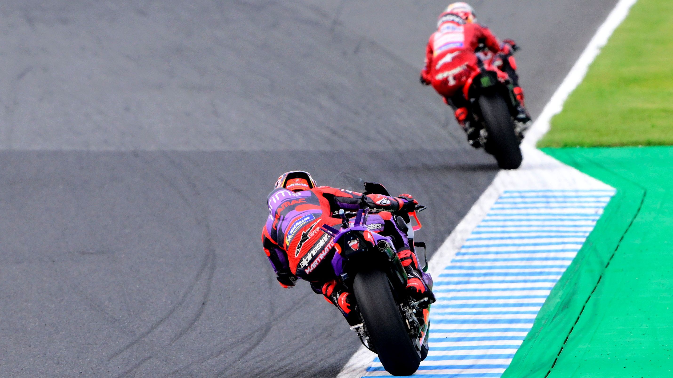 Jorge Martín trata de dar caza a Pecco Bagnaia, MotoGP Japón 2024