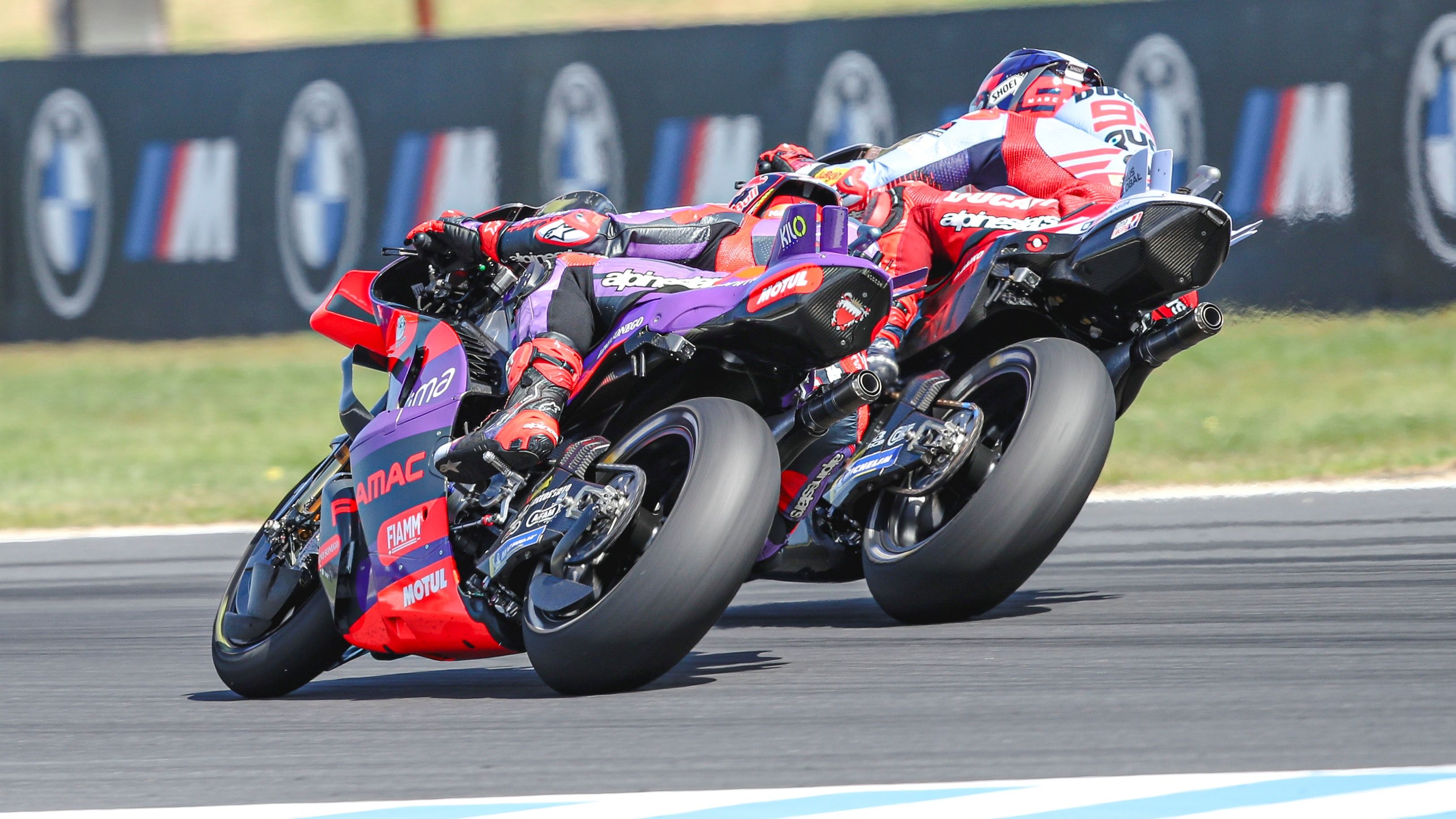 Marc Márquez consigue rebasar a Jorge Martín, MotoGP Australia 2024