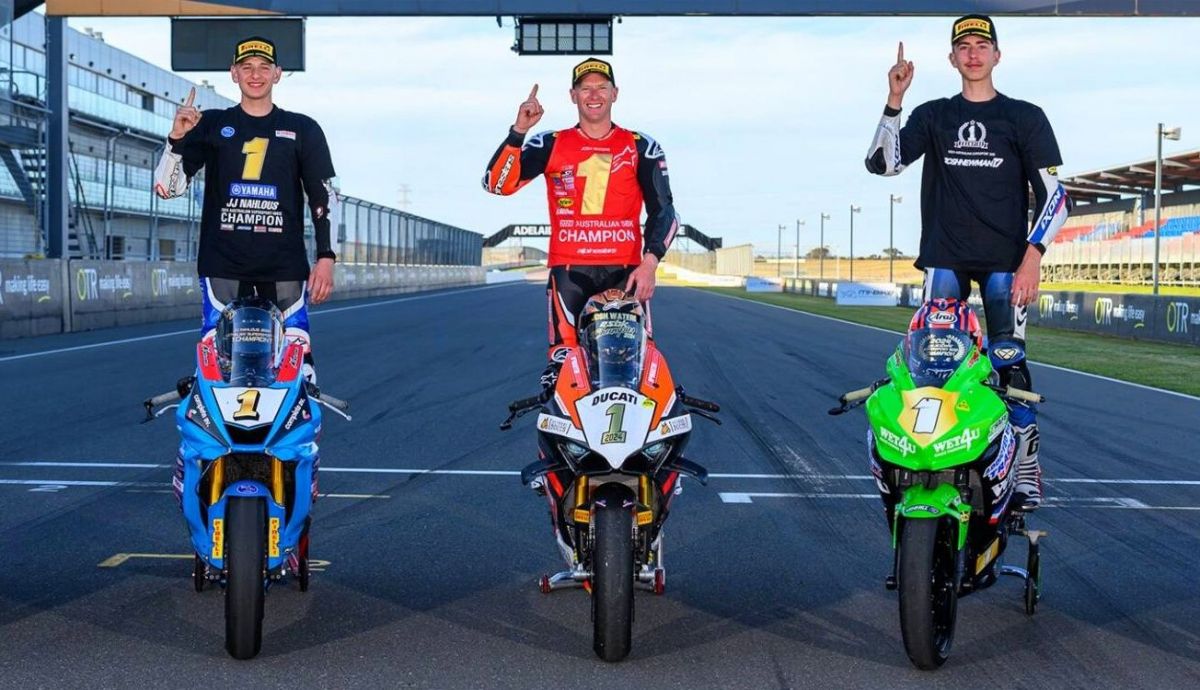 Jonathan Nahlous en Supersport, Josh Waters en Superbike y Joshua Newman en Supersport 300, los campeones del ASBK 2024 Jonathan Nahlous en Supersport, Josh Waters en Superbike y Joshua Newman en Supersport 300, los campeones del ASBK 2024