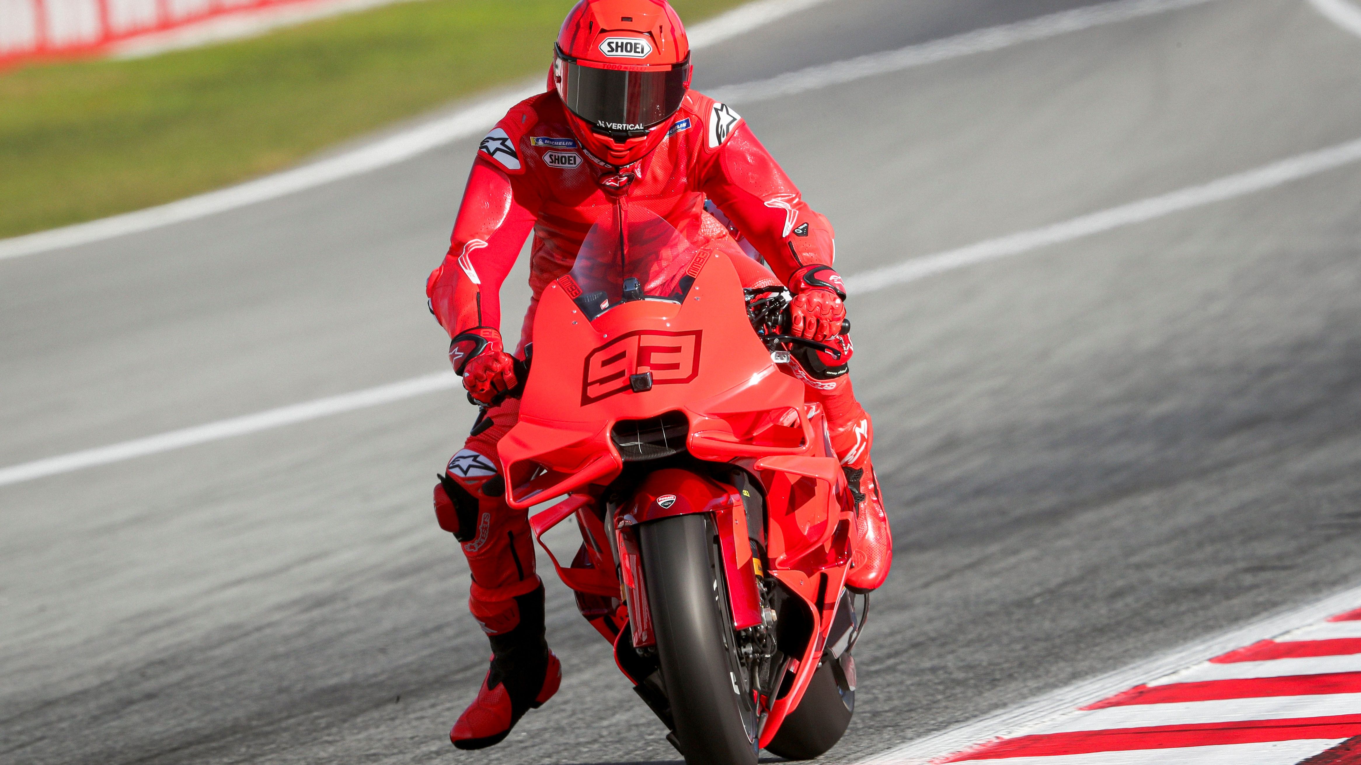Marc Márquez con la Ducati oficial, Test Barcelona MotoGP 2025