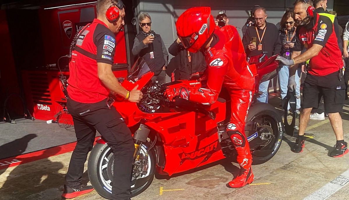 Primera salida de Marc Márquez con la Ducati oficial