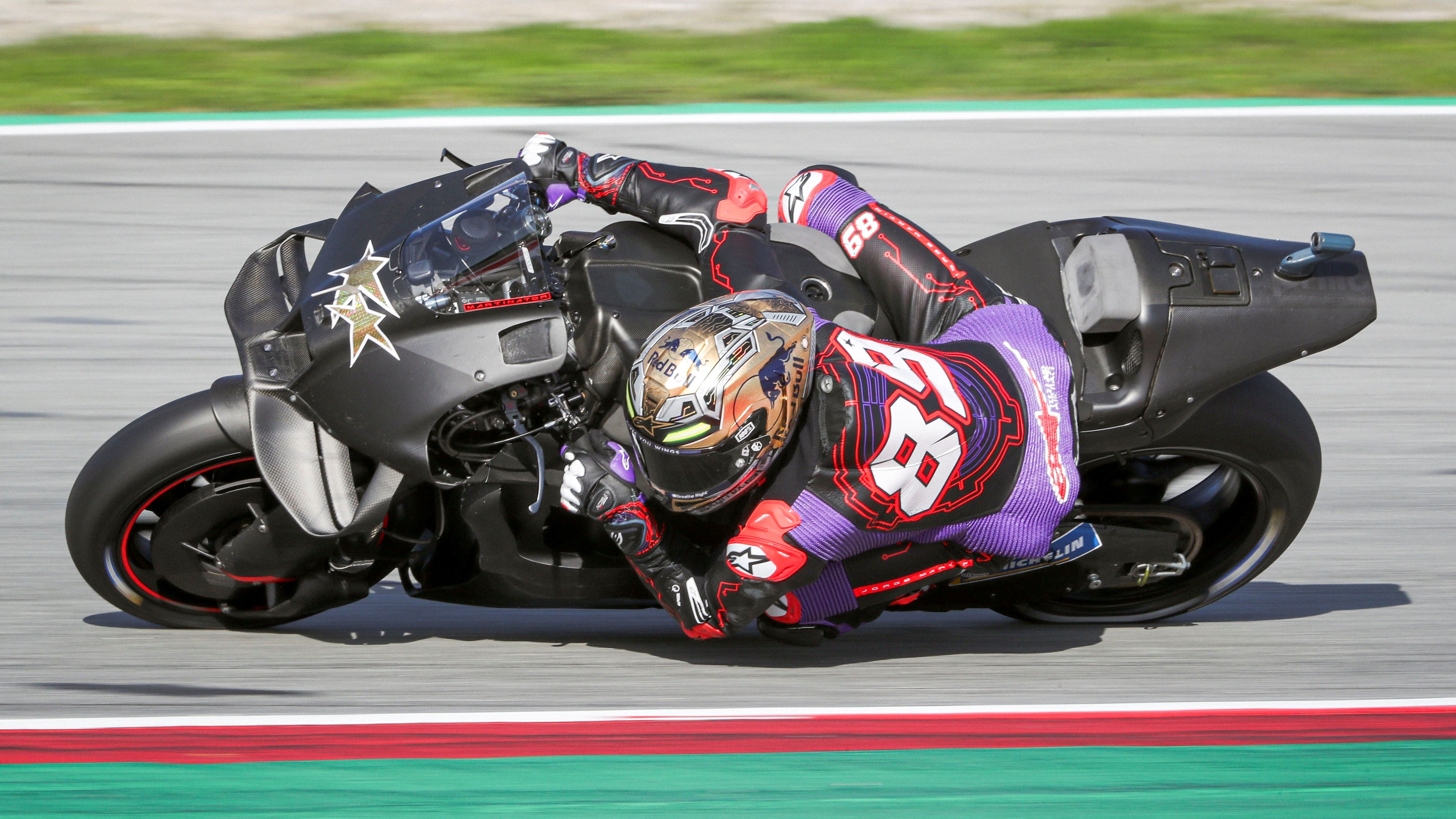 Jorge Martín se descuelga en su Aprilia, Test Barcelona MotoGP 2025